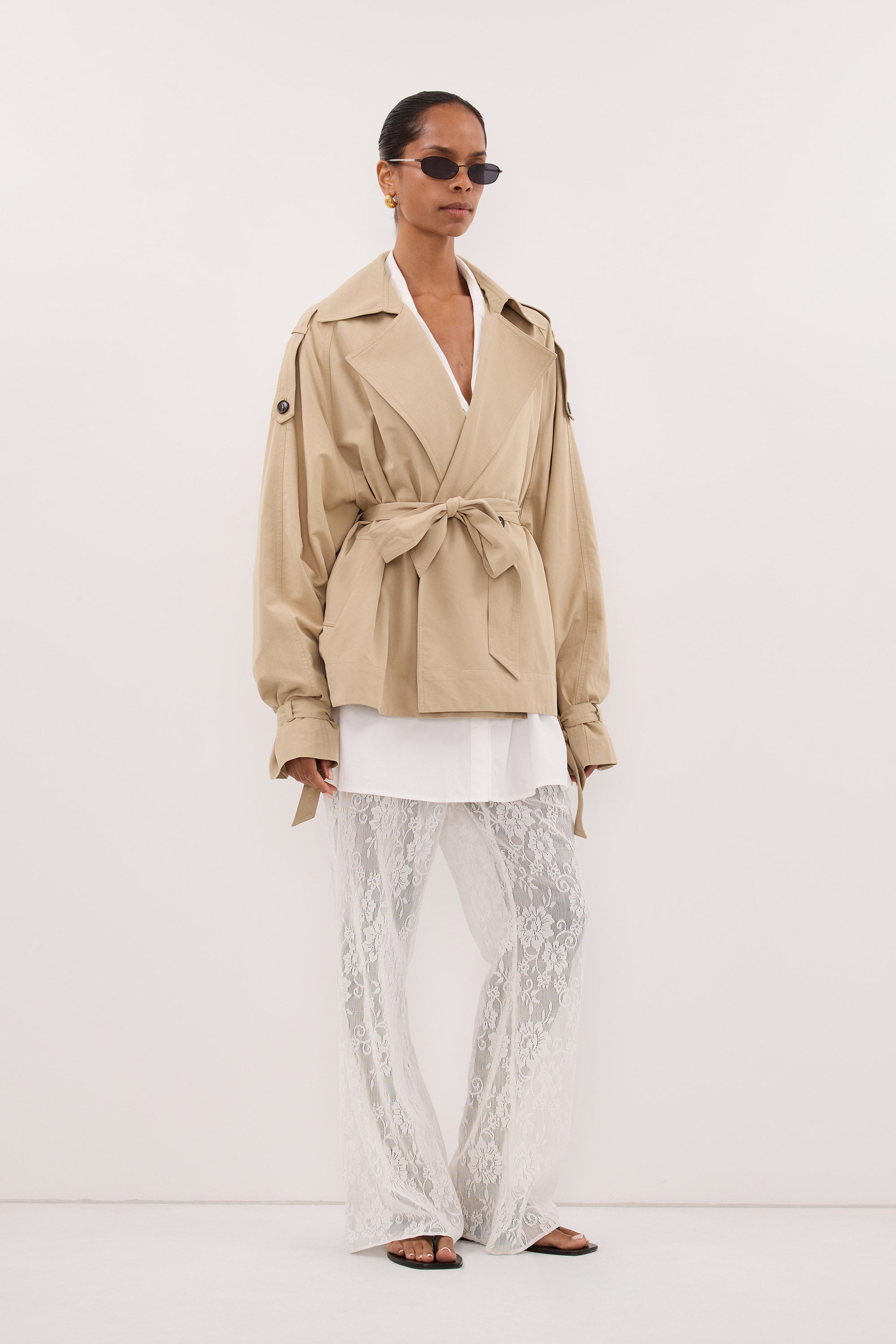 NINA STONE LIGHTWEIGHT MINI TRENCH