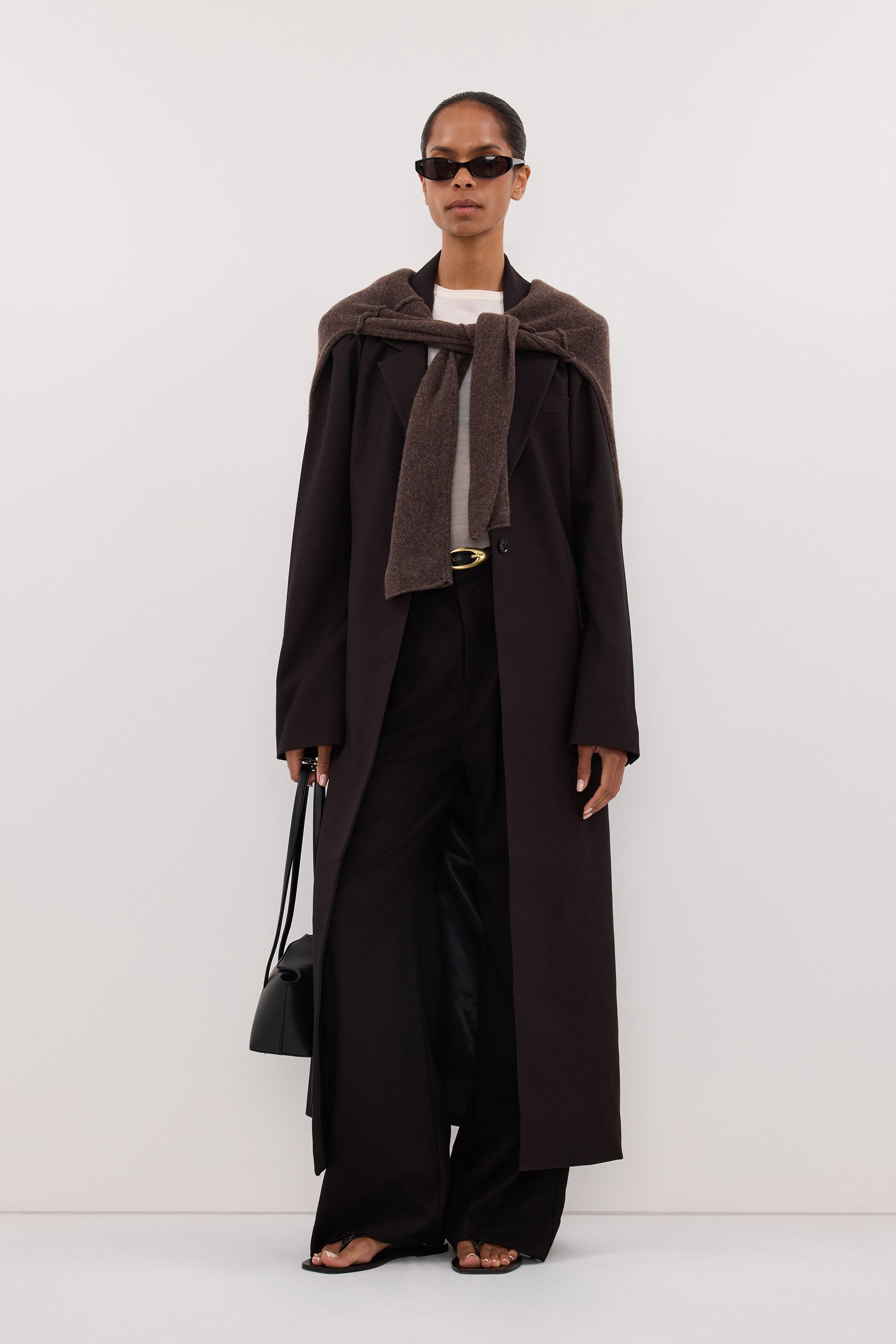 MONIQUE PEAT LONGLINE BLAZER COAT – DISSH