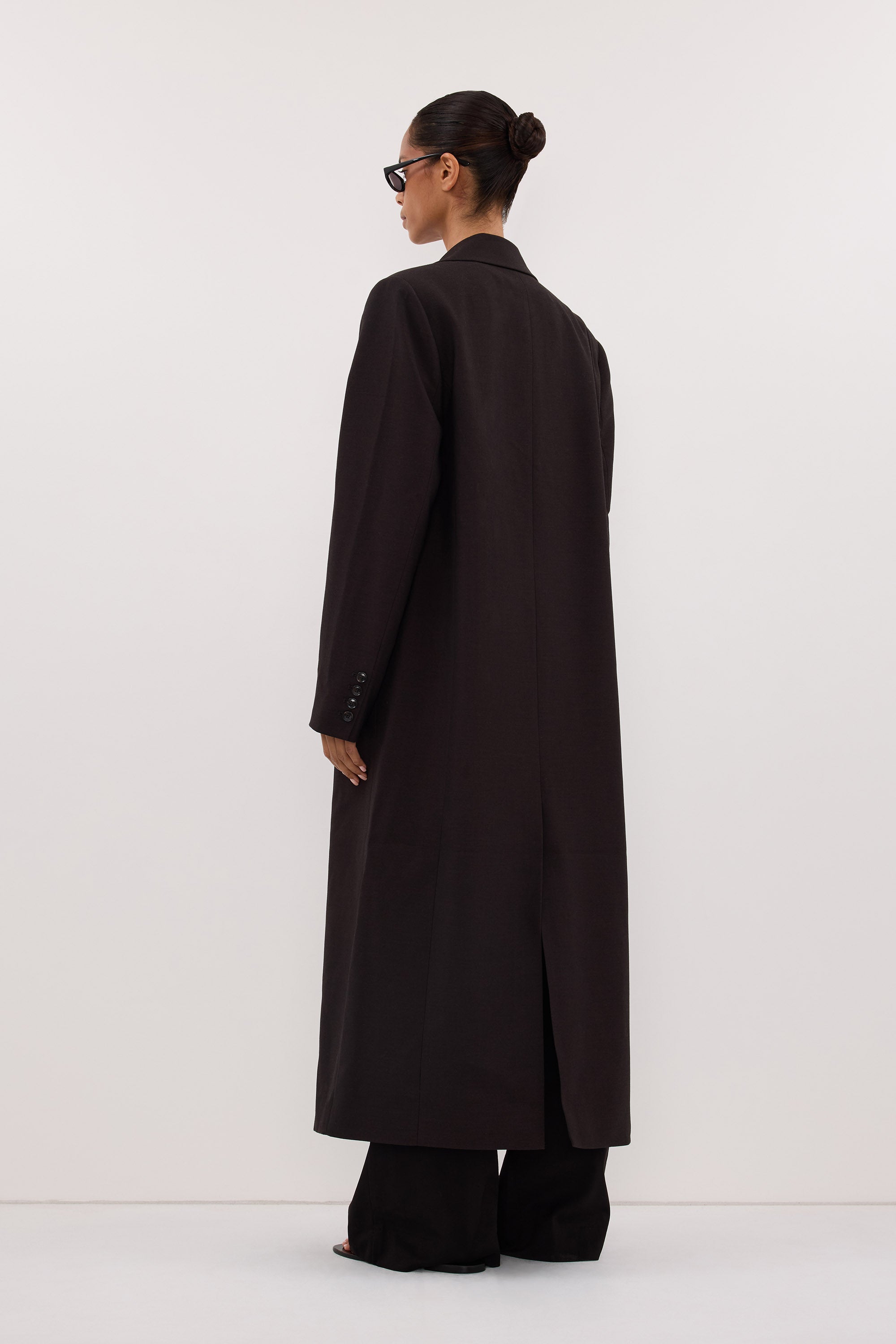 MONIQUE PEAT LONGLINE BLAZER COAT