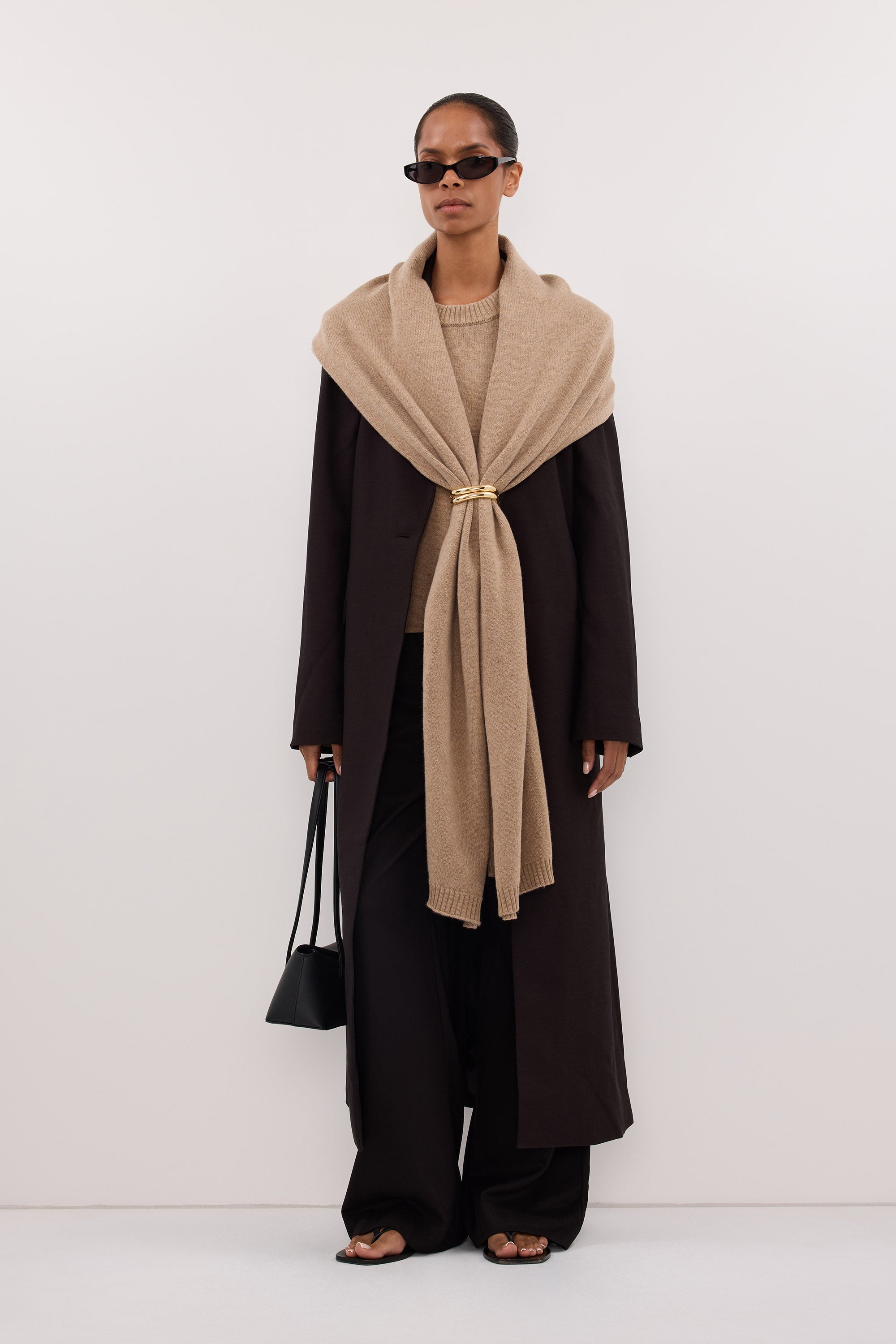MONIQUE PEAT LONGLINE BLAZER COAT