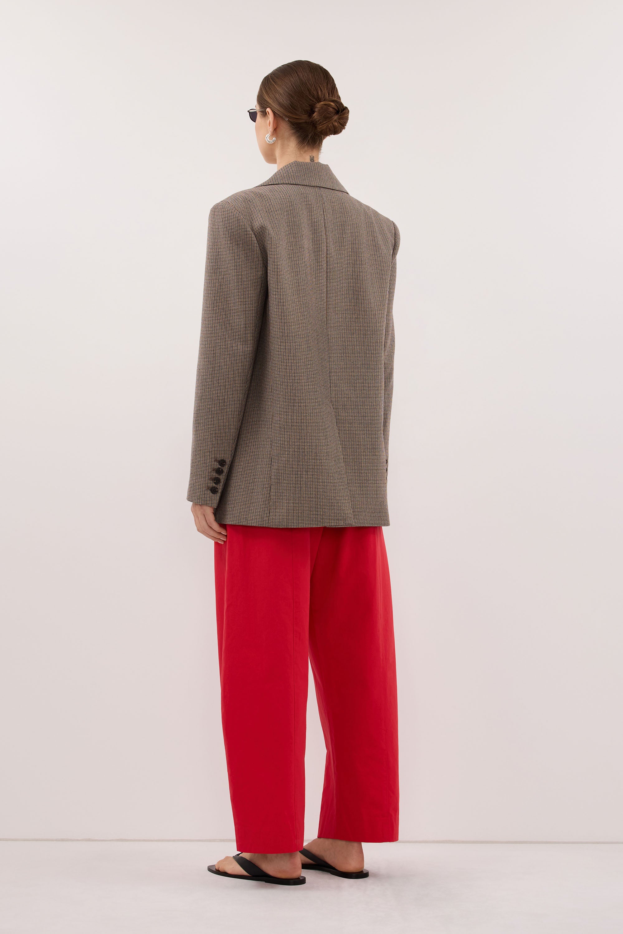 ELLORY BUFF OVERSIZED HOUNDSTOOTH BLAZER