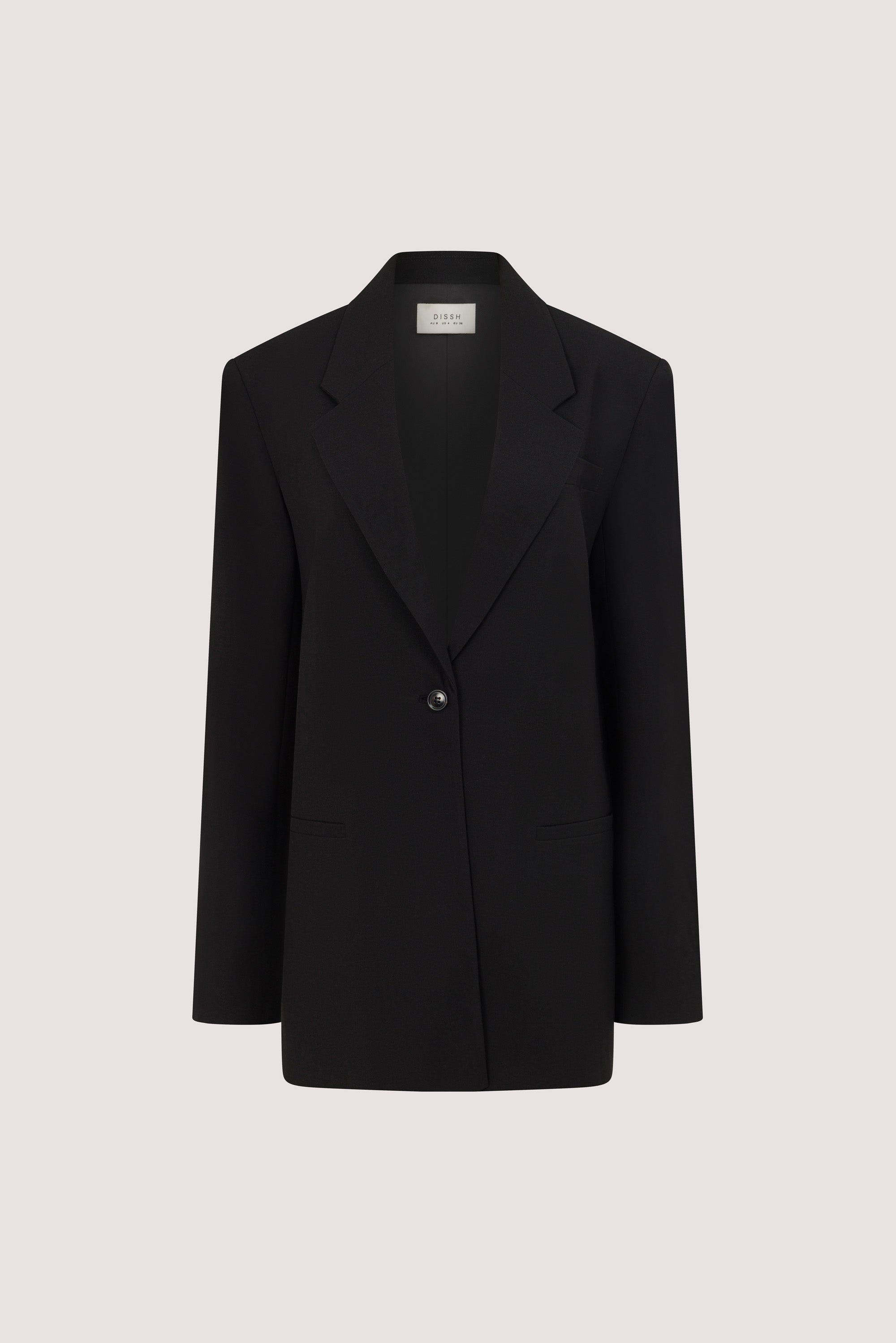KEATON BLACK SLIM LONGLINE BLAZER