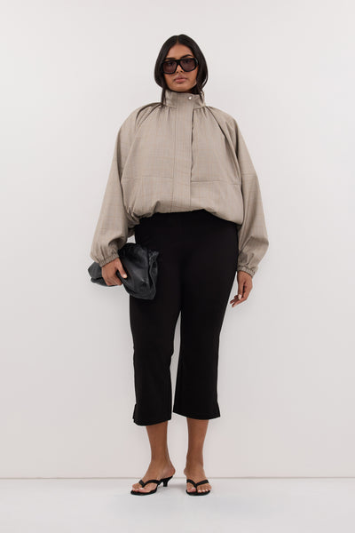 Shanaya wearing KALILA ASH BATWING JACKET