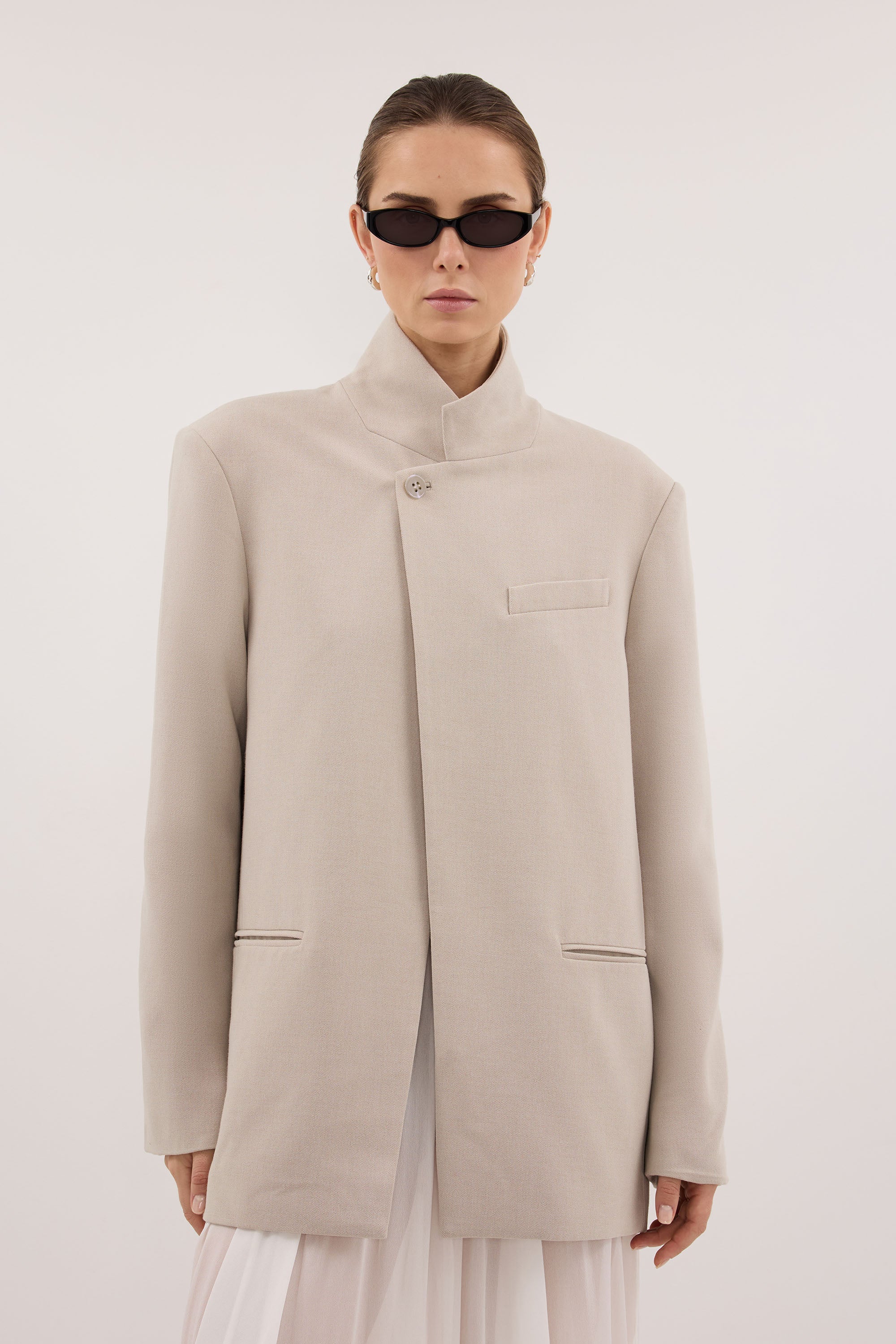 VIDA MUSHROOM STAND COLLAR BLAZER - PRE ORDER