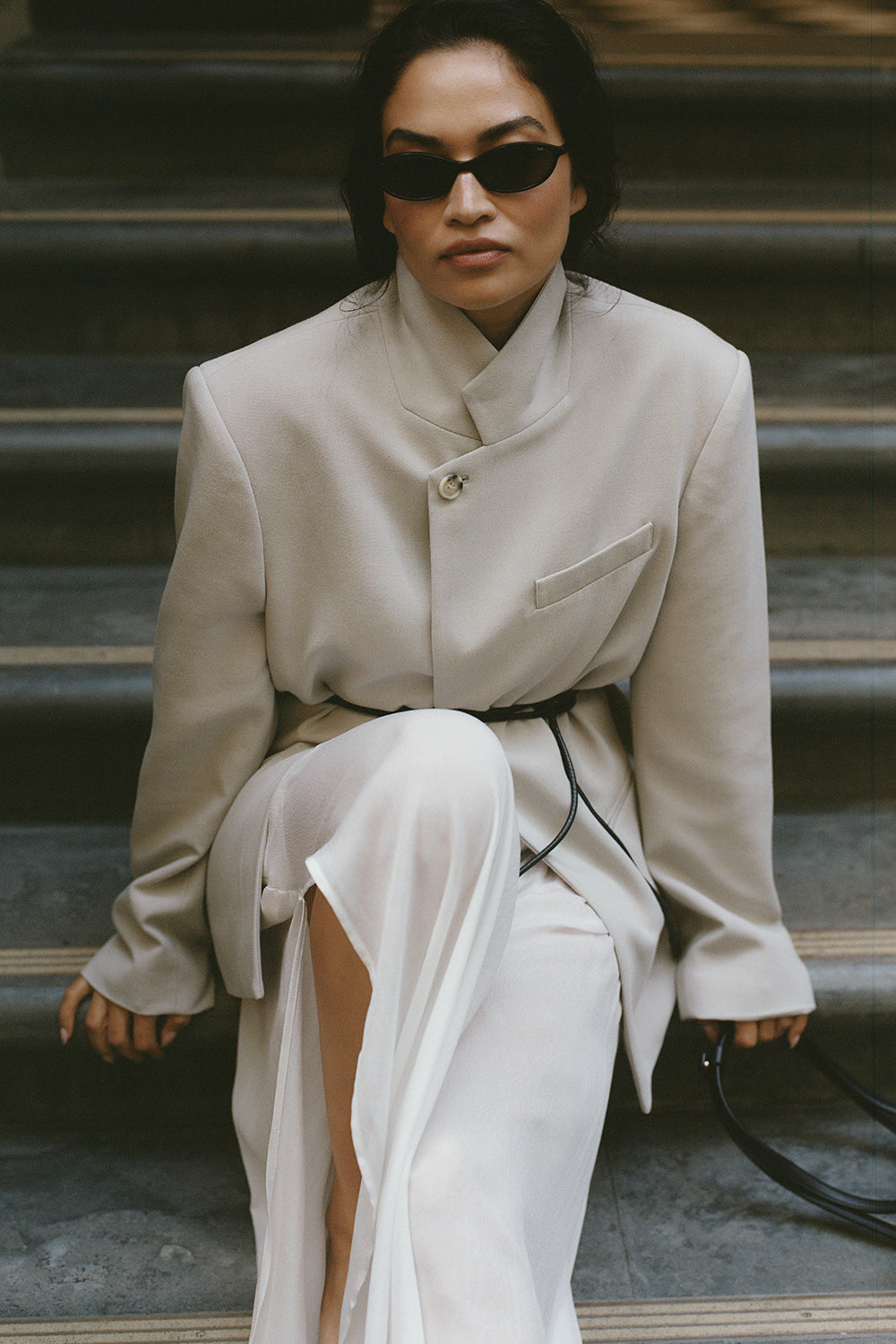 VIDA MUSHROOM STAND COLLAR BLAZER