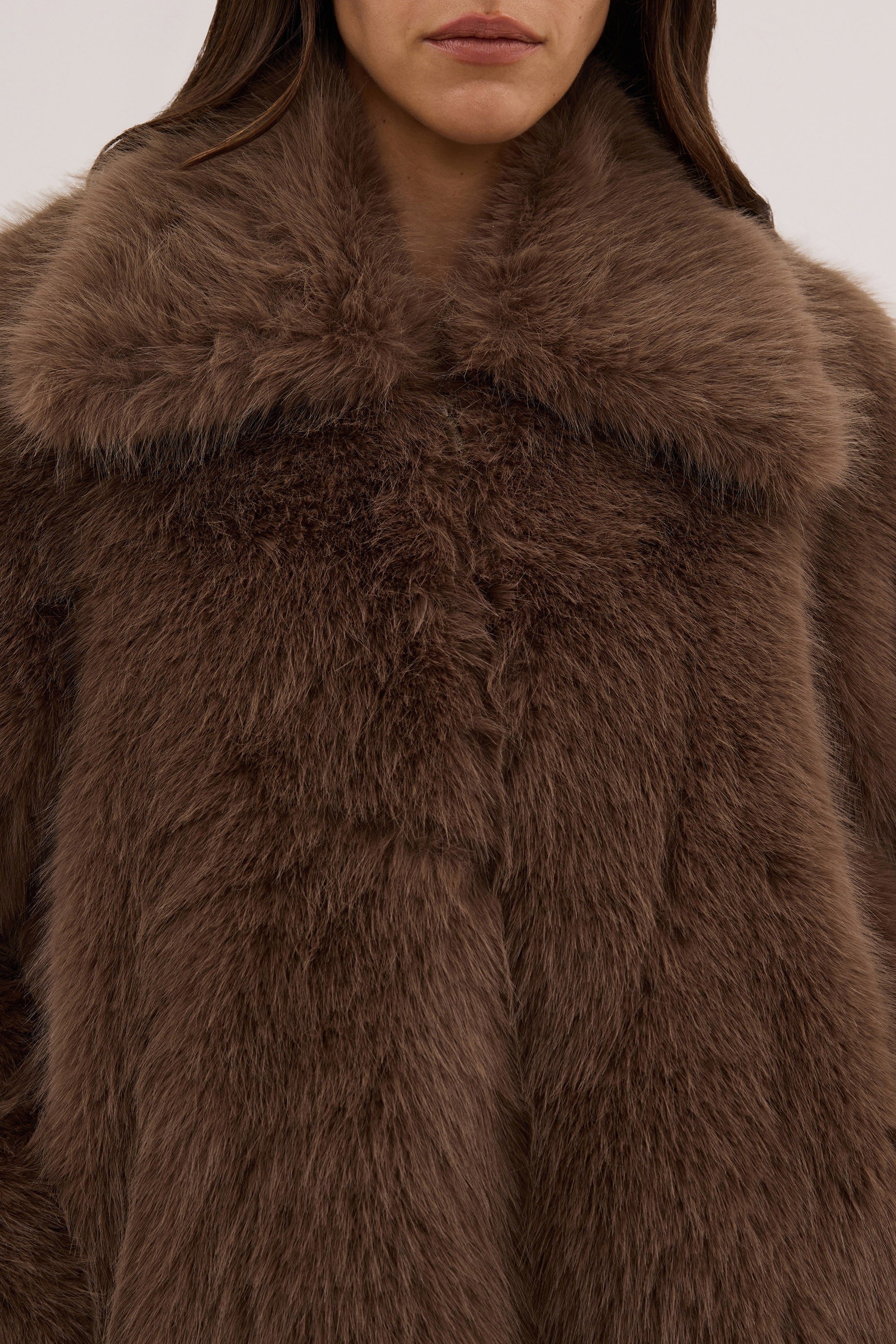 MIMI LATTE FAUX FUR JACKET