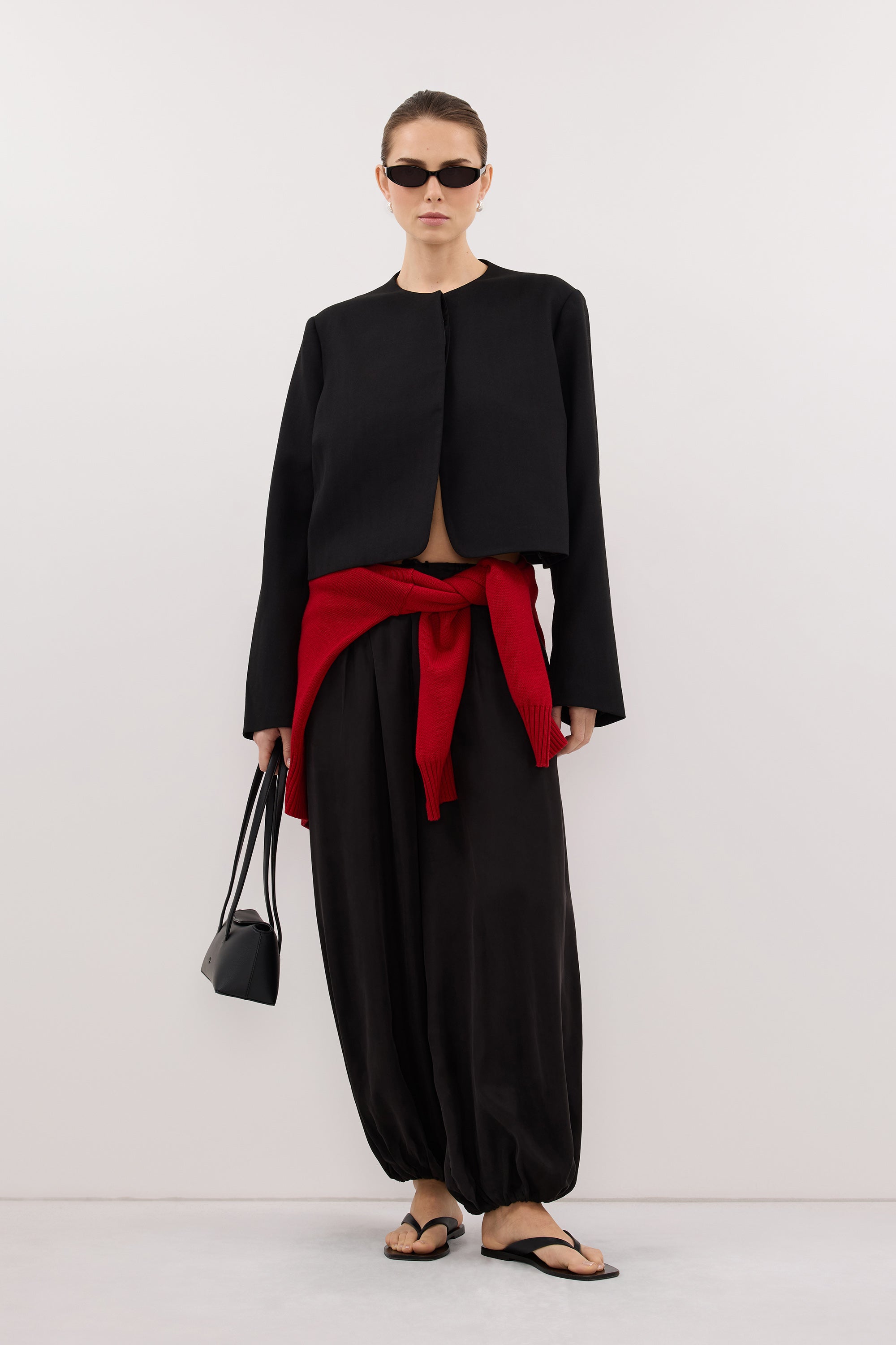CYRUS BLACK CROPPED BLAZER - PRE ORDER