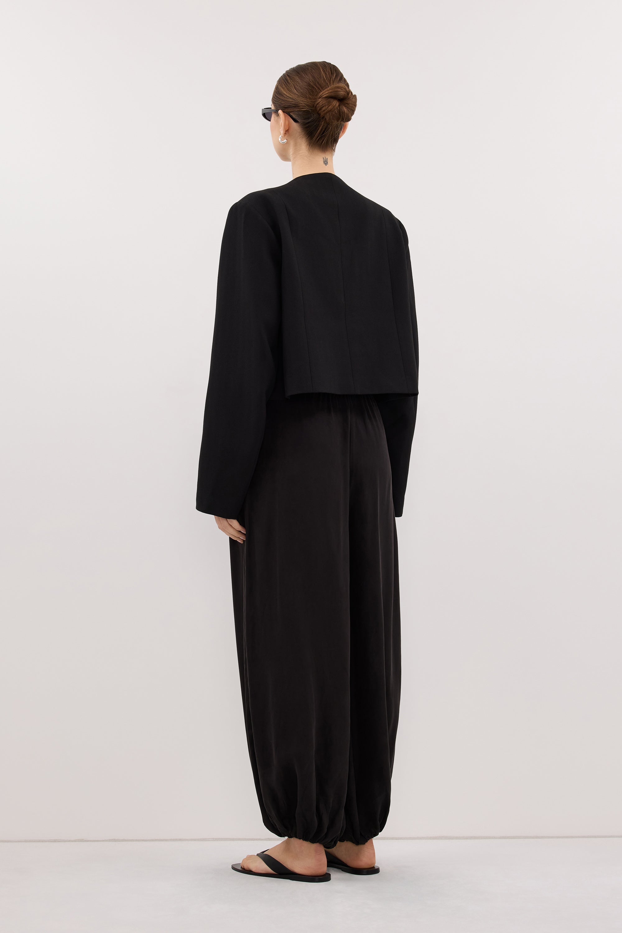 CYRUS BLACK CROPPED BLAZER - PRE ORDER