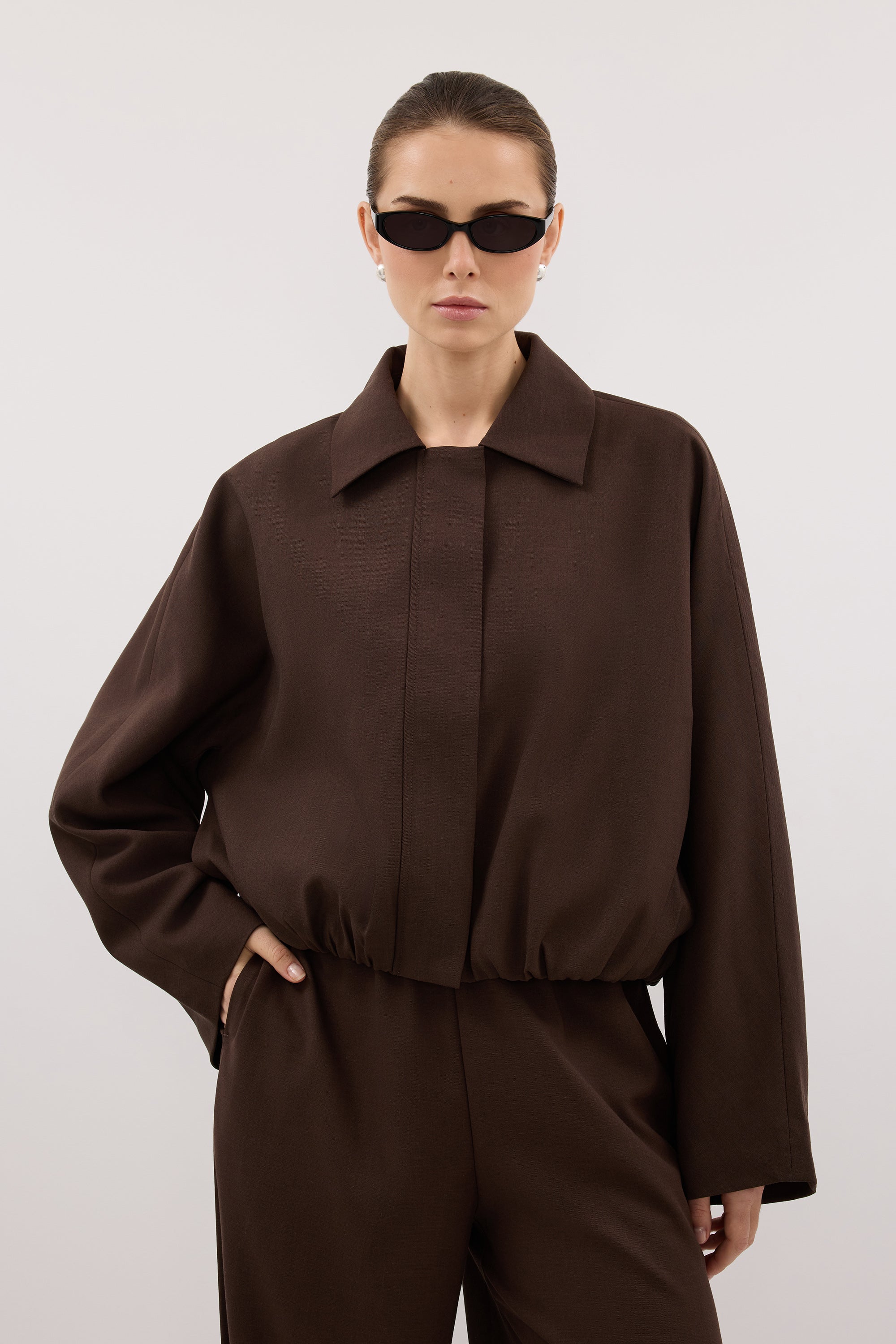 KENDALL MILK CHOC BOMBER JACKET - PRE ORDER