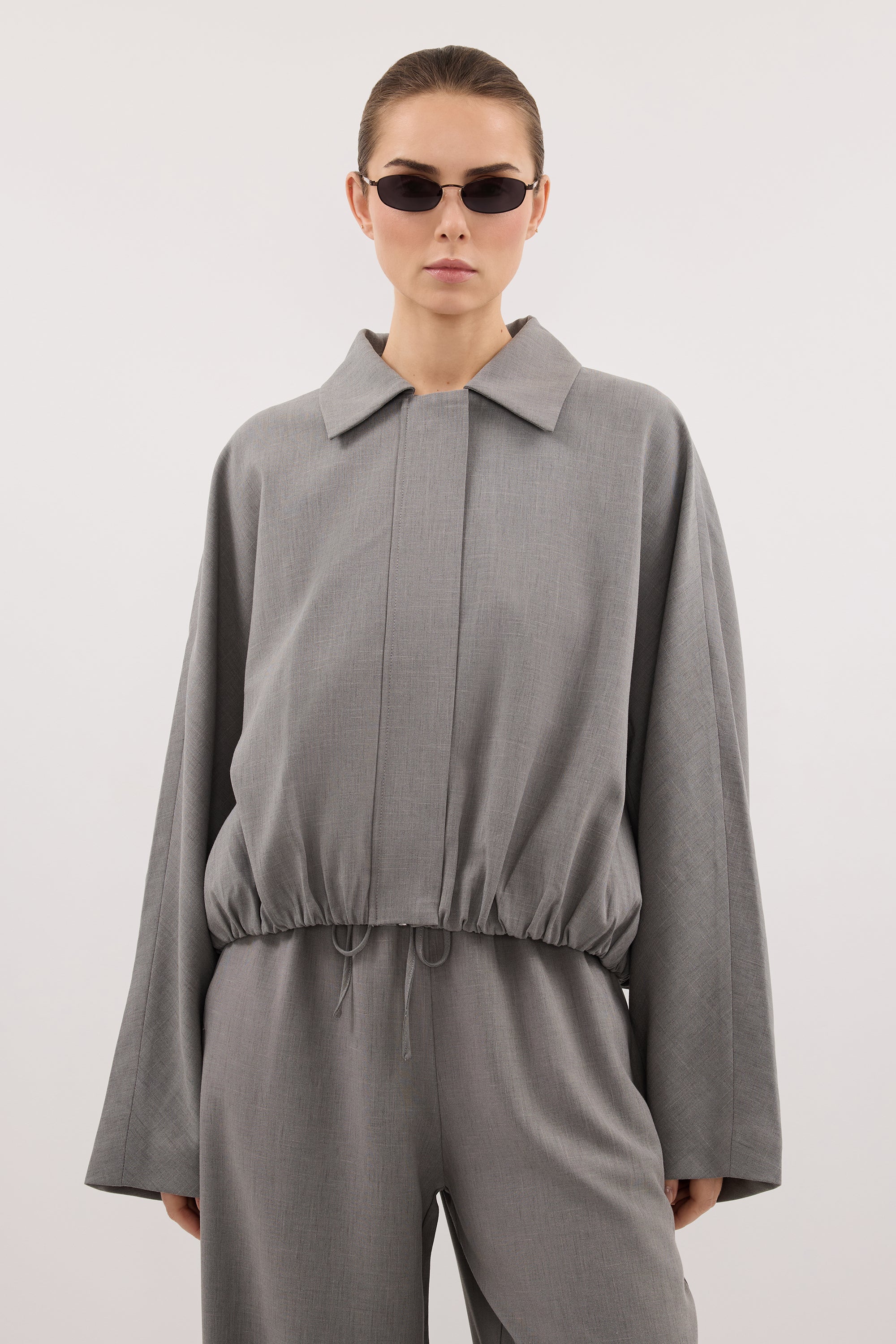 KENDALL STEEL GREY BOMBER JACKET
