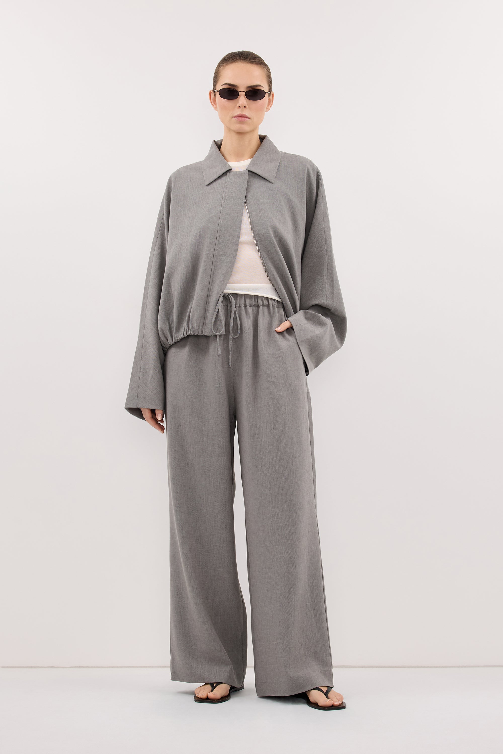 KENDALL STEEL GREY BOMBER JACKET