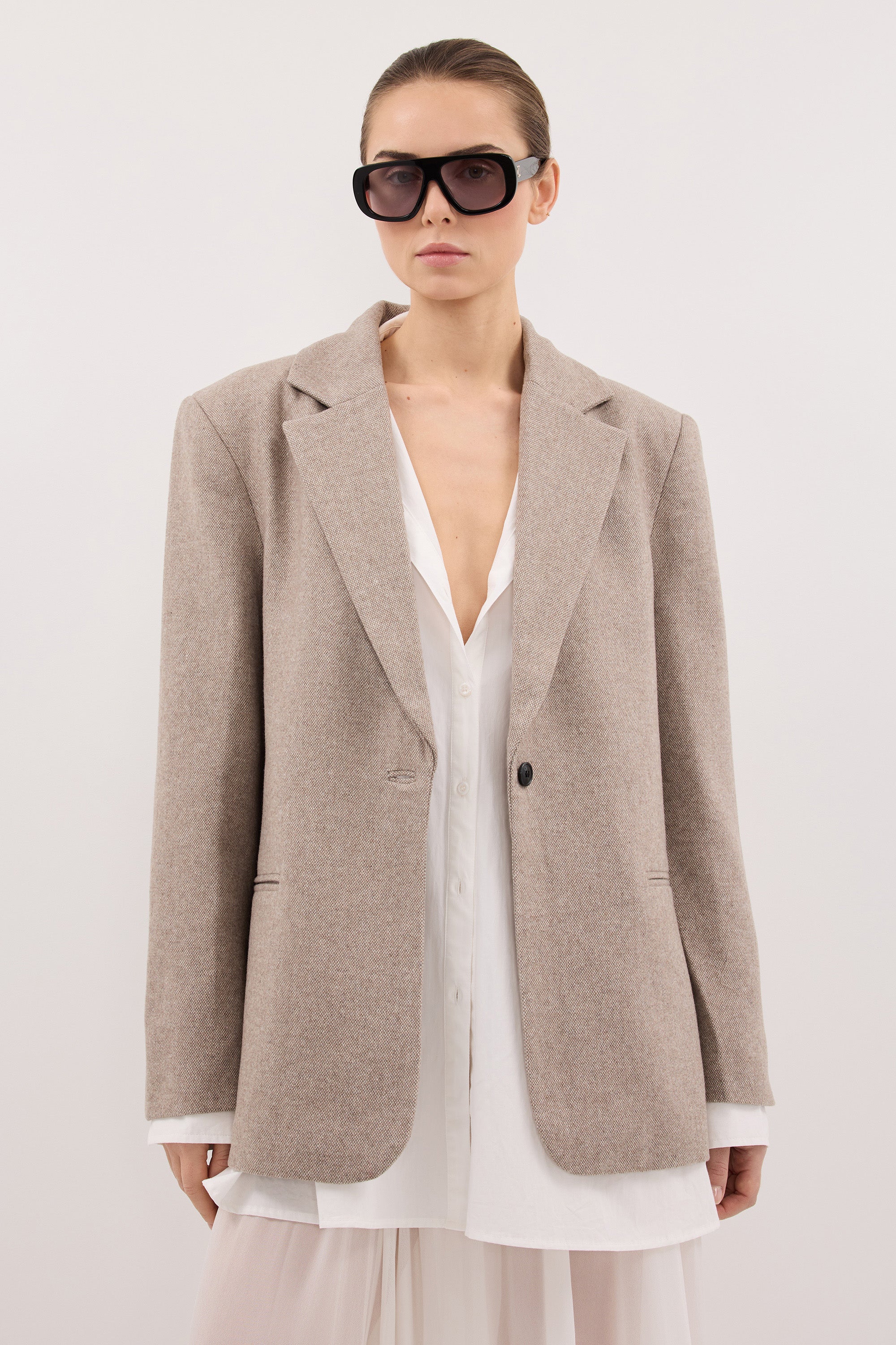 AINSLY OAT TEXTURED BLAZER