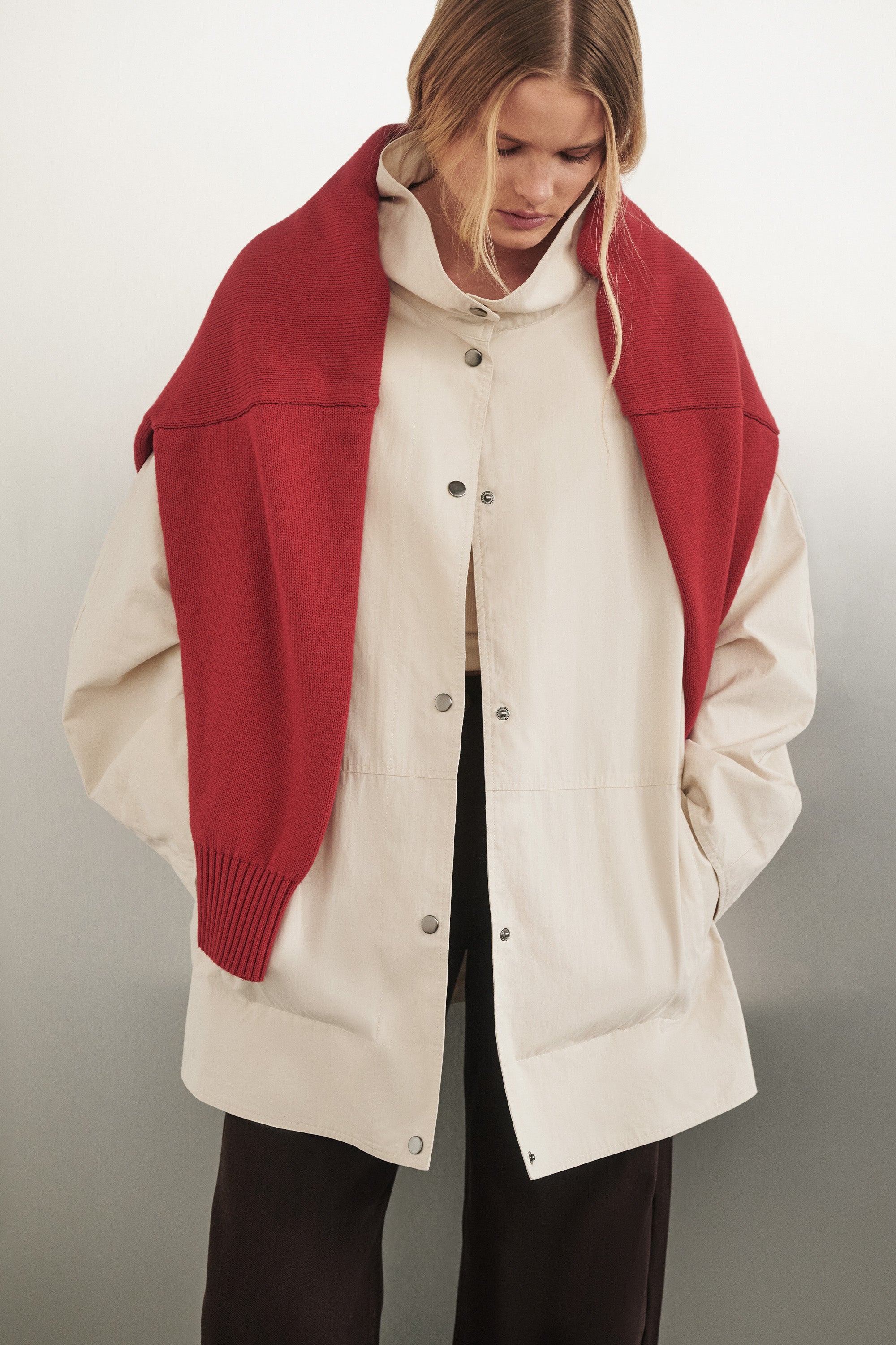 MARIS OYSTER MID LENGTH JACKET