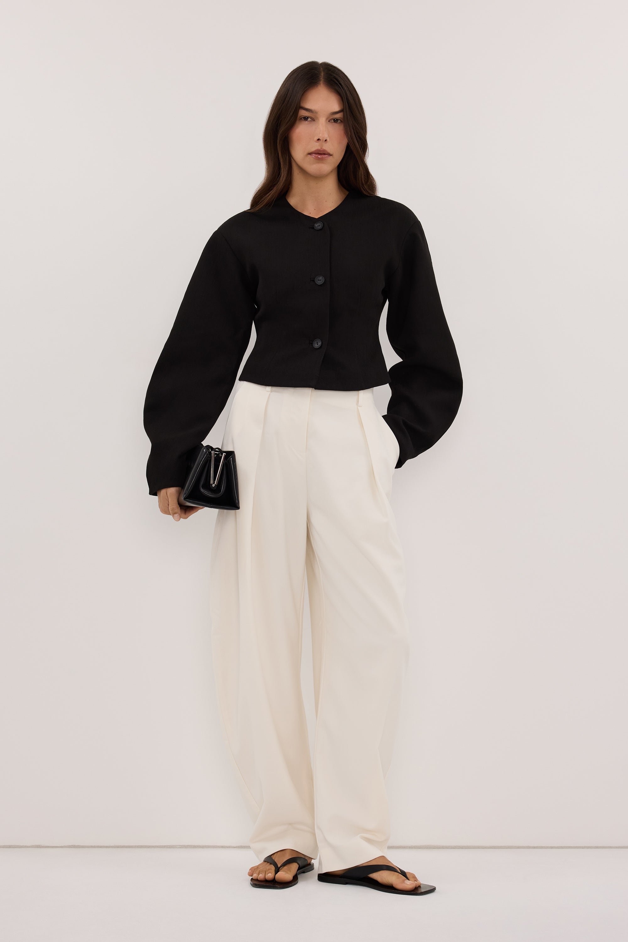 ROSALIE BLACK CROPPED JACKET