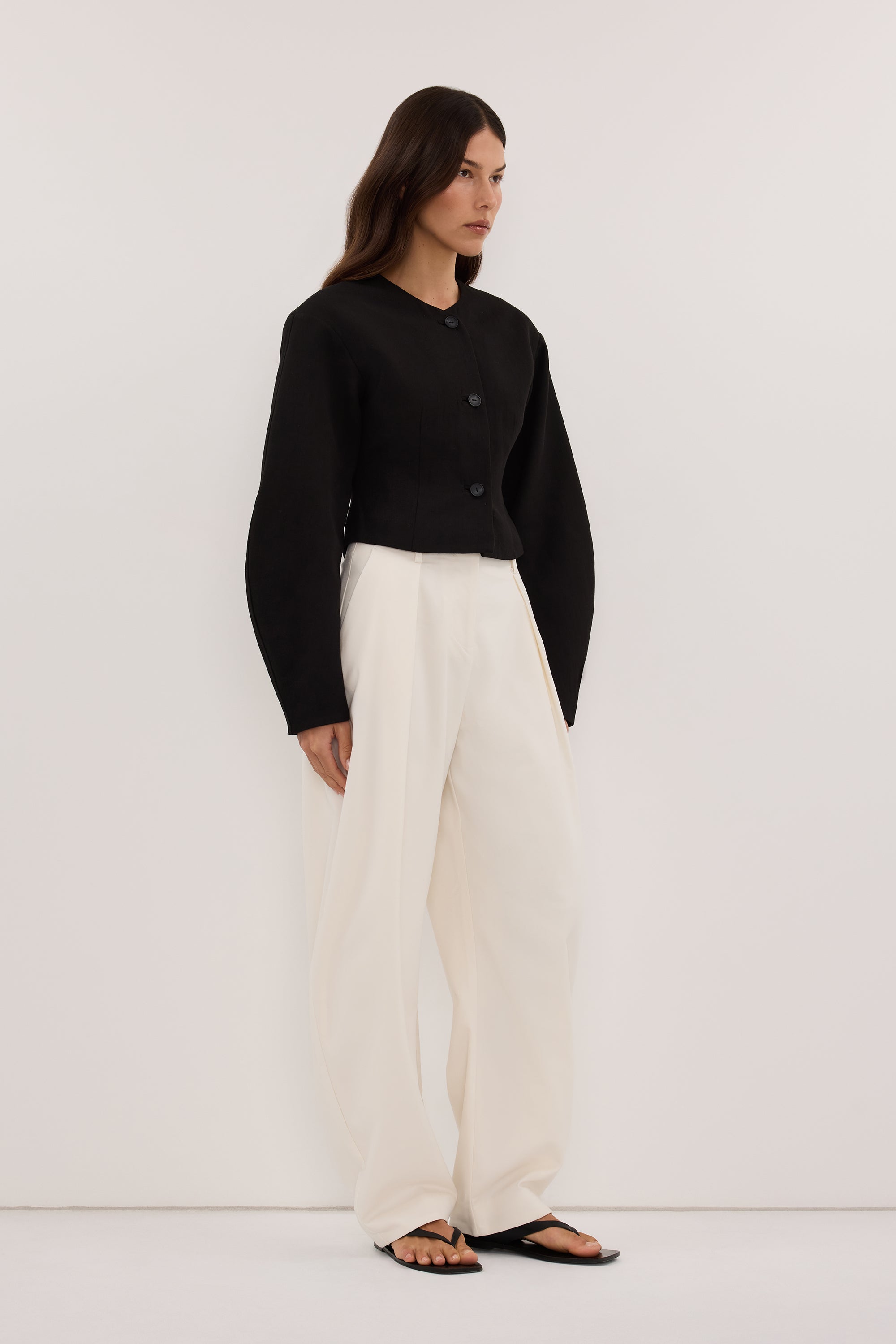 ROSALIE BLACK CROPPED JACKET