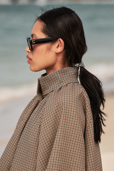 Ploy wearing KIKO BUFF HOUNDSTOOTH JACKET - PRE ORDER