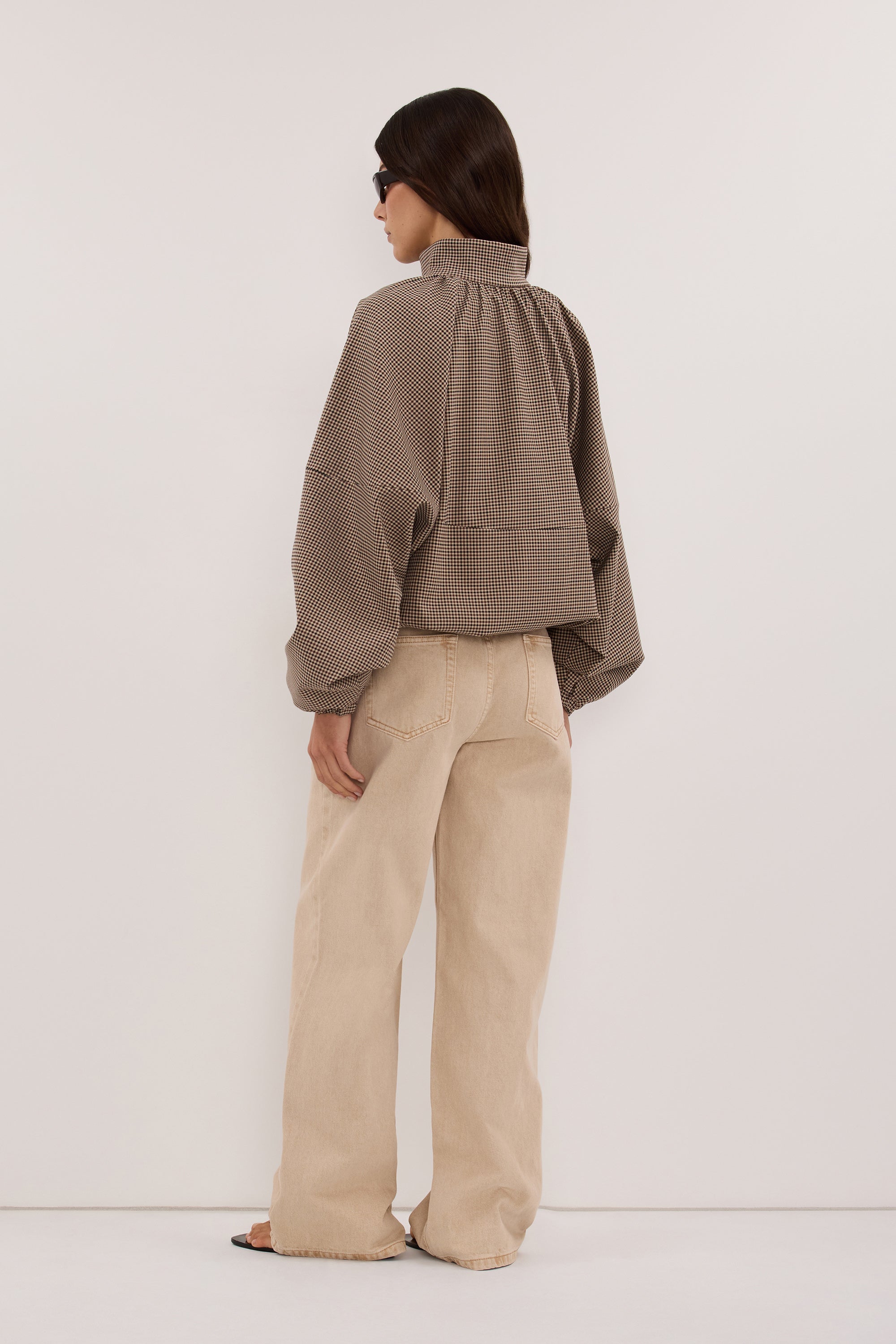 KIKO BUFF HOUNDSTOOTH JACKET