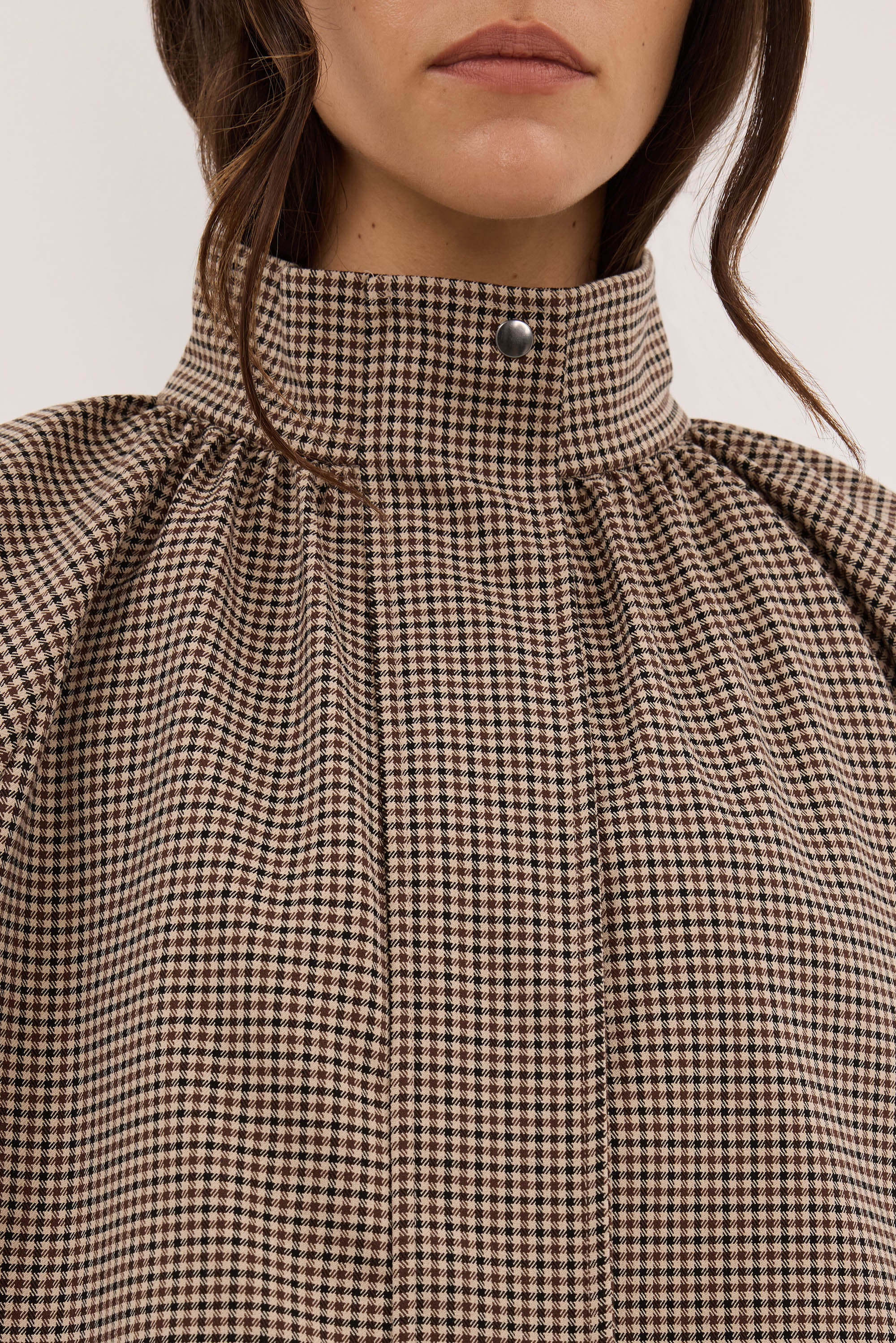KIKO BUFF HOUNDSTOOTH JACKET