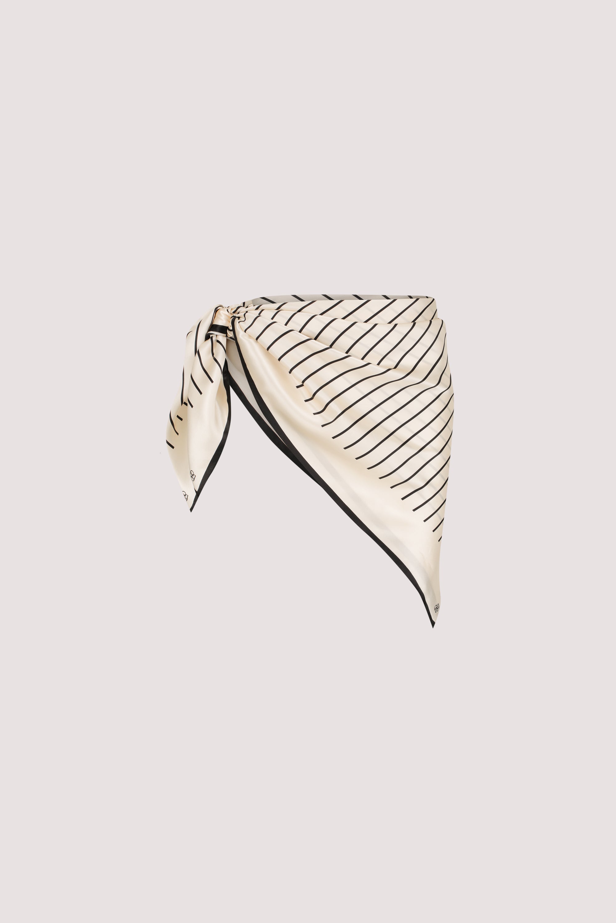 ADRIENNE CREAM SILK PRINT SCARF