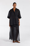 KAI BLACK RAMIE RESORT SHIRT