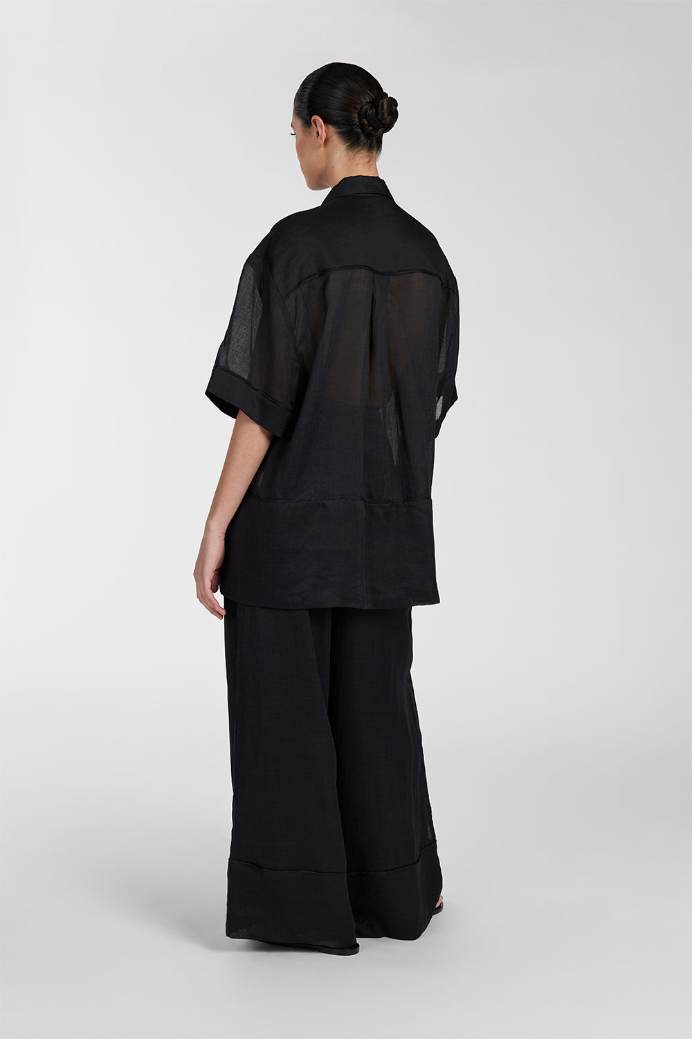 KAI BLACK RAMIE RESORT SHIRT