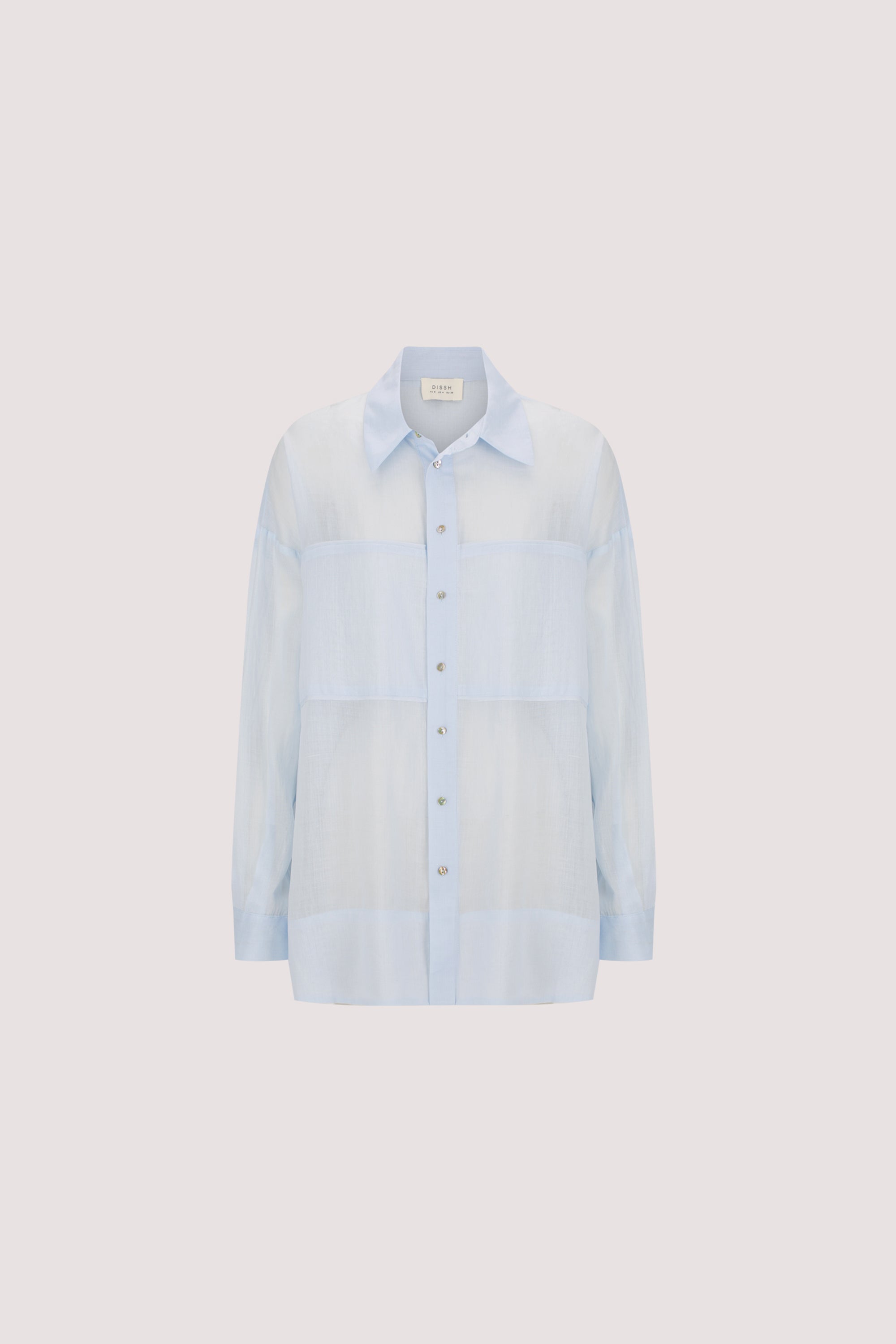 KAI CORNFLOWER OVERSIZED RAMIE LONG SLEEVE SHIRT
