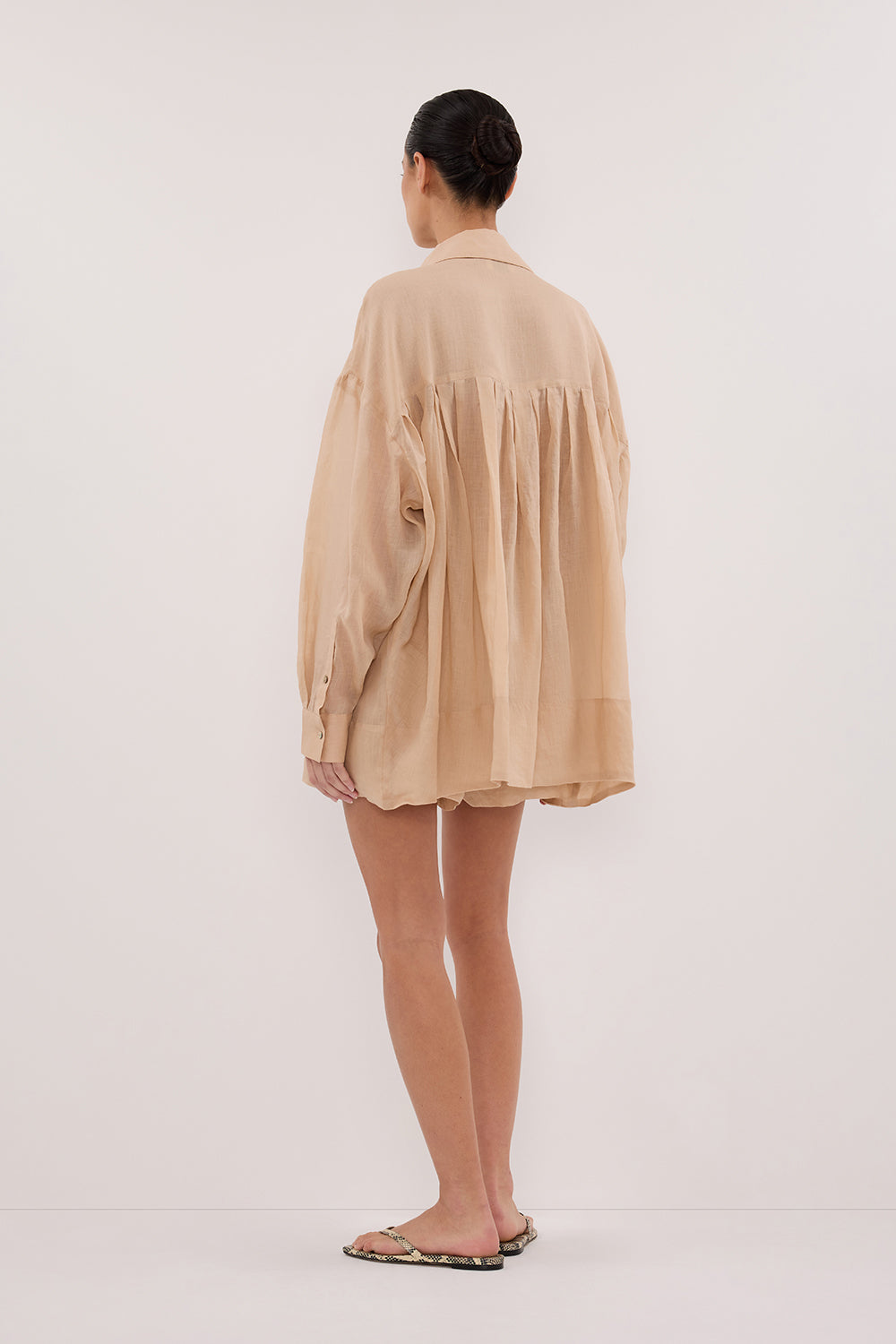 KAI MUSK OVERSIZED RAMIE LONG SLEEVE SHIRT