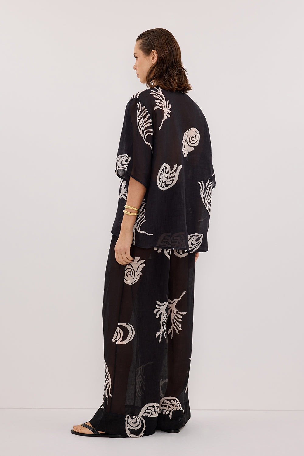 POSITANO BLACK RAMIE SHIRT – DISSH