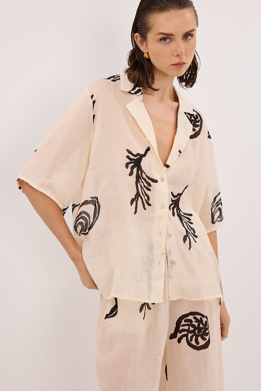 POSITANO SANDSTONE RAMIE SHIRT