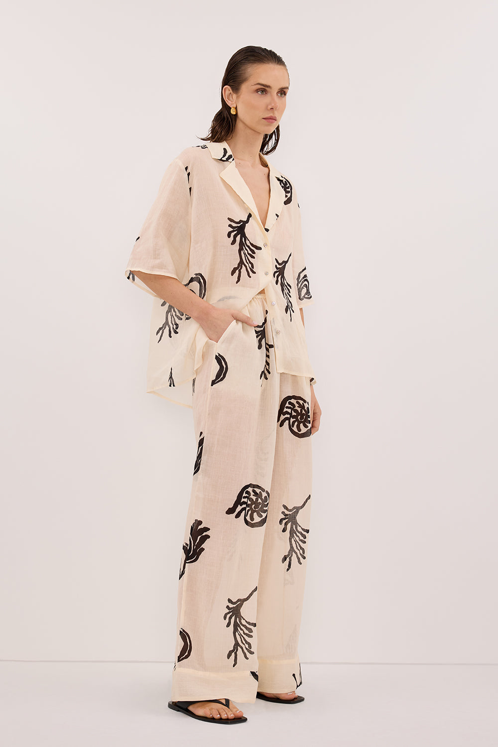 POSITANO SANDSTONE RAMIE SHIRT