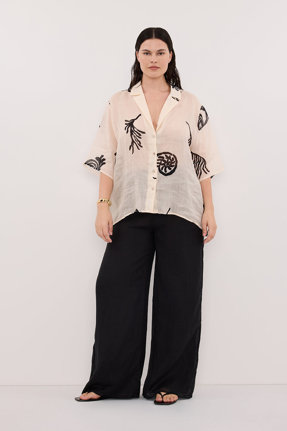 POSITANO SANDSTONE RAMIE SHIRT