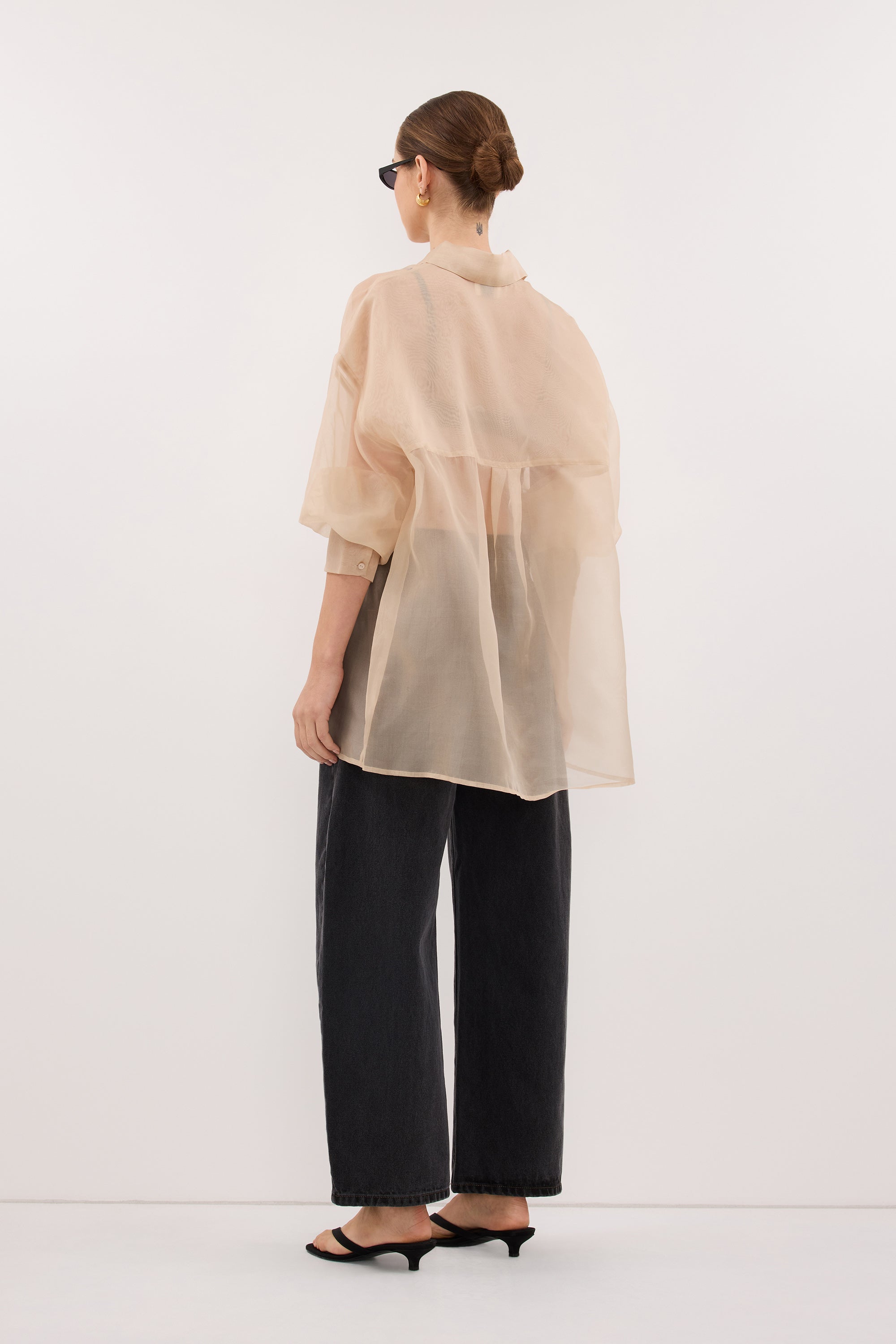 SIAN GOLD ORGANZA SHIRT – DISSH