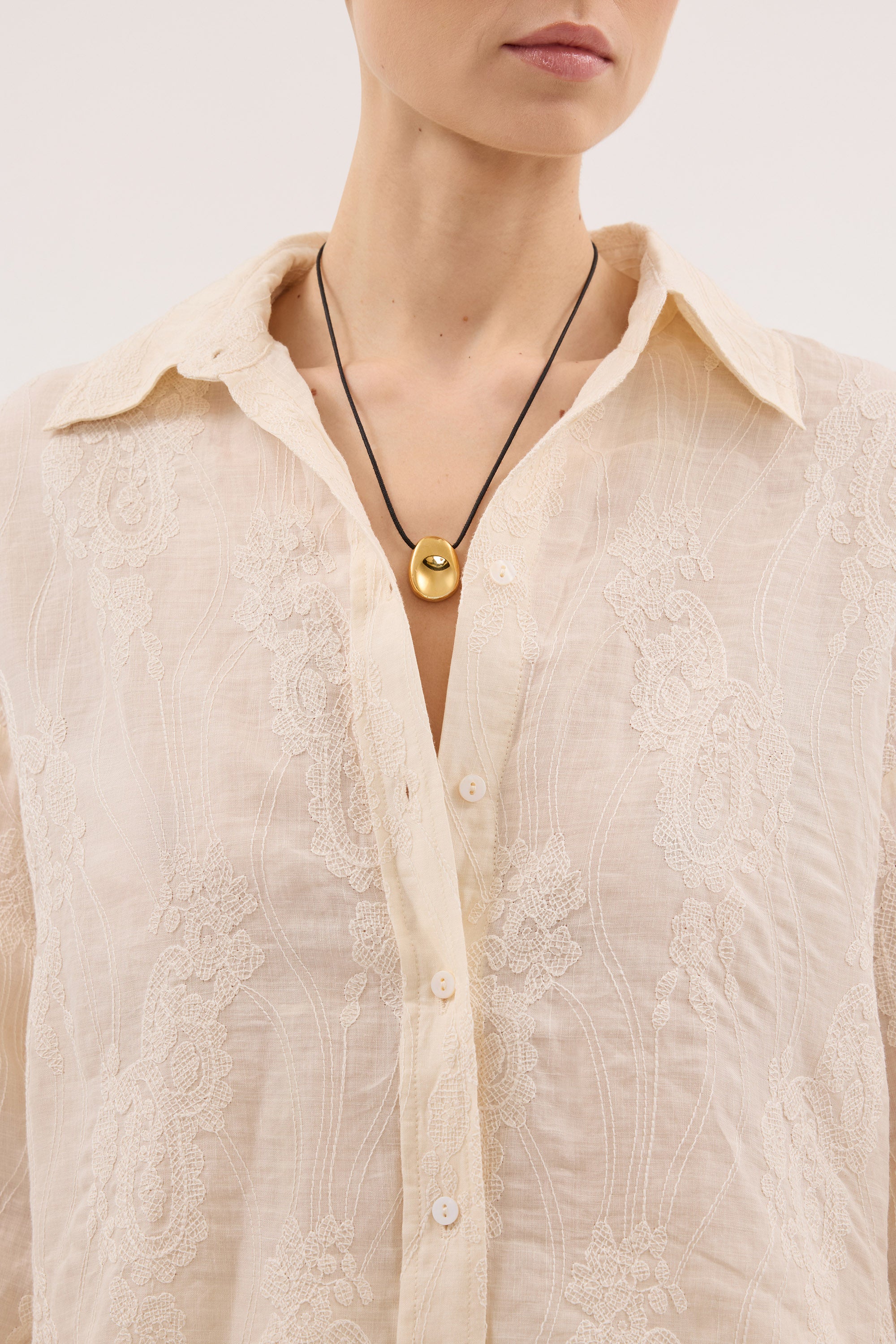 CORDELIA SANDSTONE RAMIE SHIRT