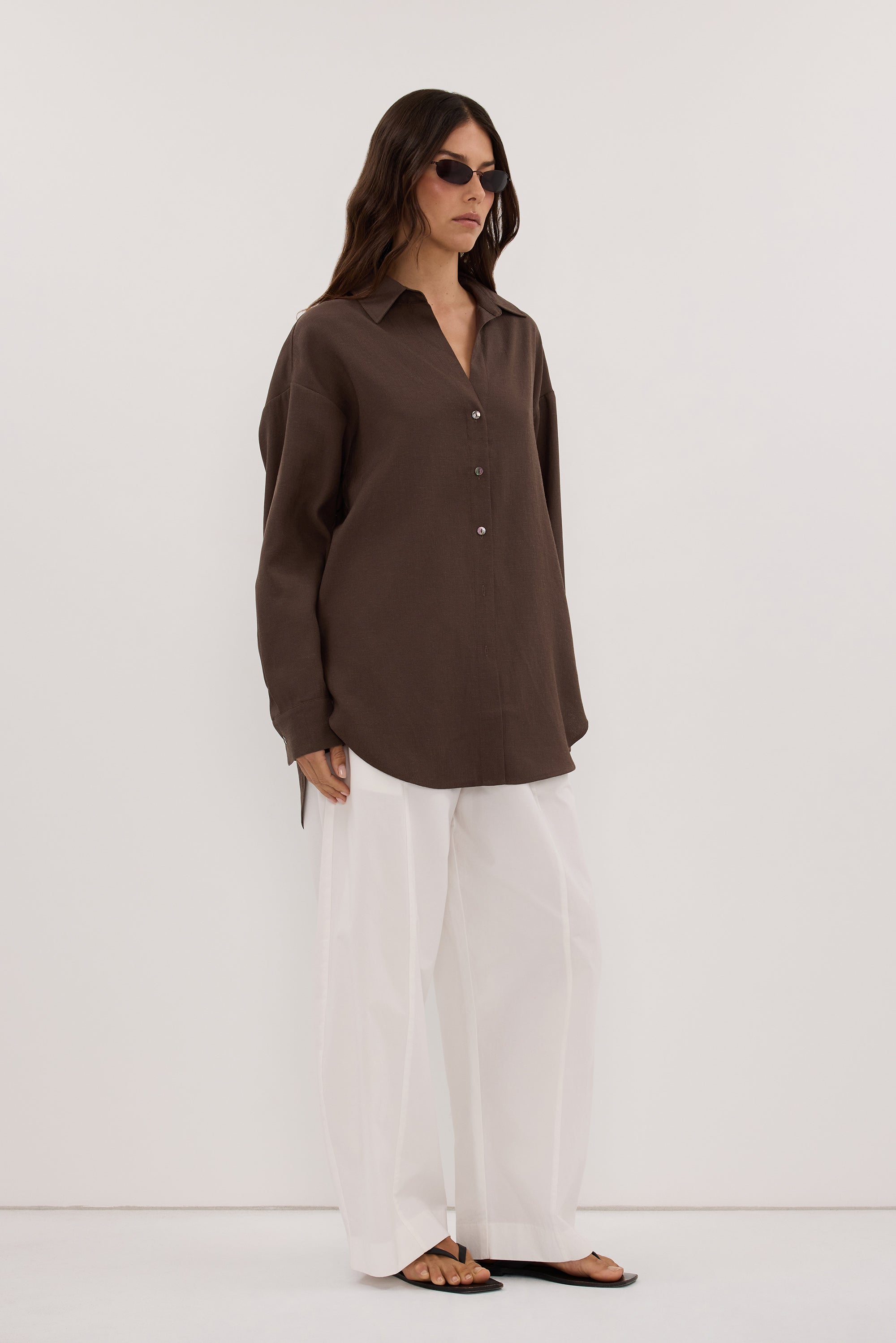 CALIA MILK CHOCOLATE RELAXED SHIRT