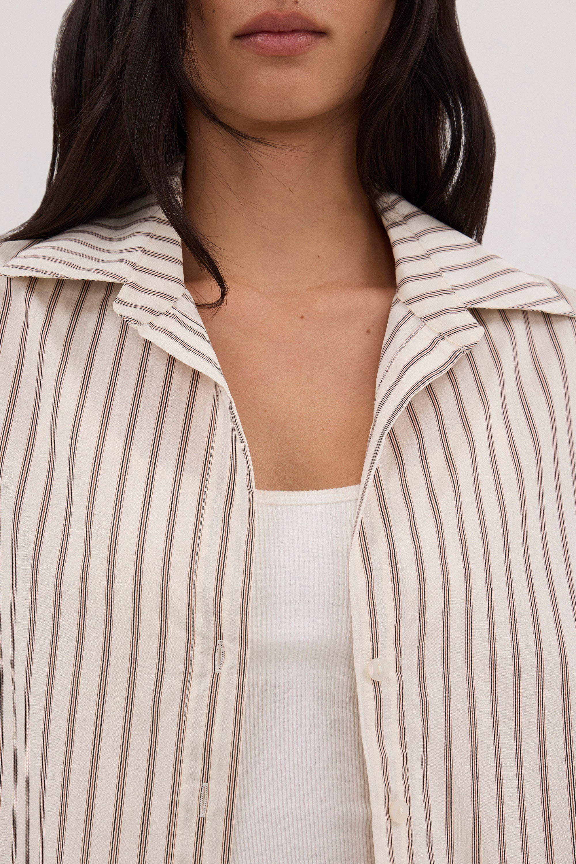 ANDY OFF WHITE SILK BLEND SHIRT