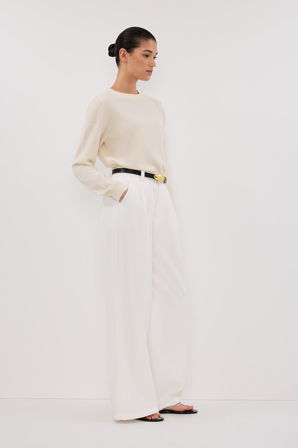 INDY CREAM CASHMERE KNIT JUMPER