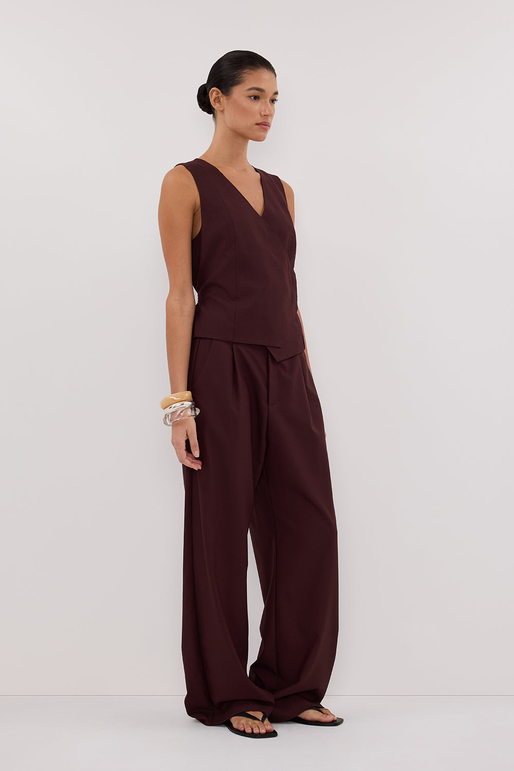CAMILLA WALNUT ASYM TOP