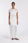 KAI WHITE RAMIE PANELLED TOP