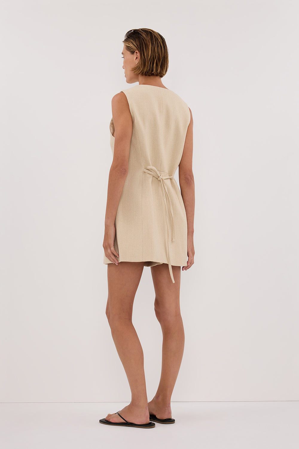 FRANKIE OAT TWEED TUNIC VEST