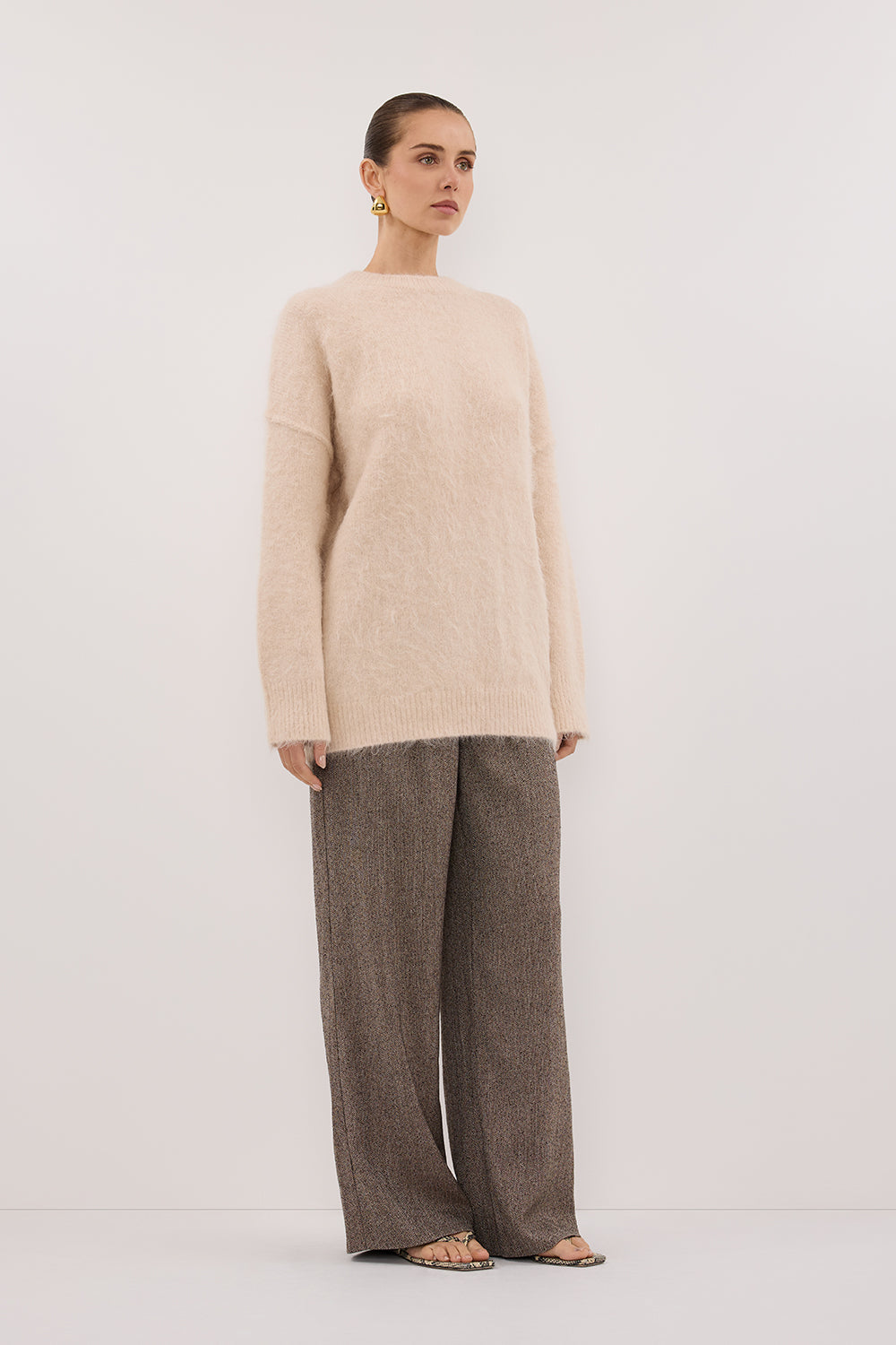 SALMA CREAM LONGLINE JUMPER