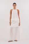 CARMEL WHITE RAMIE HALTER TOP
