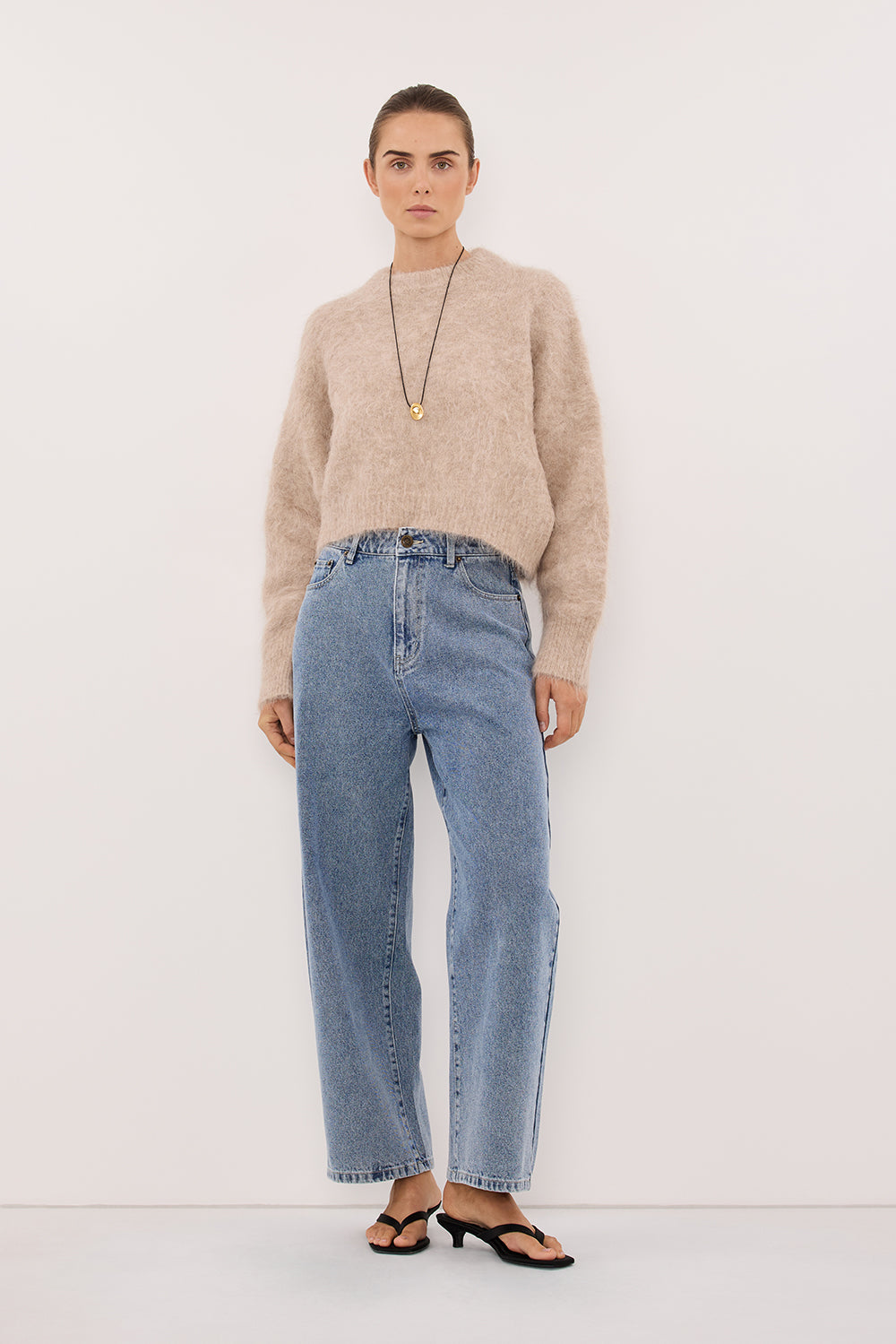 SALMA OAT TUCK SLEEVE JUMPER