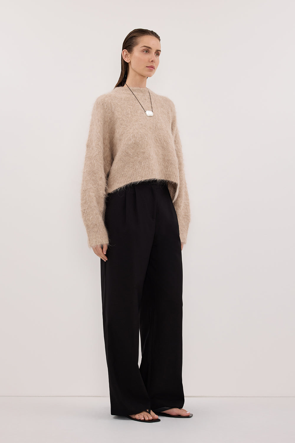 SALMA OAT TUCK SLEEVE JUMPER