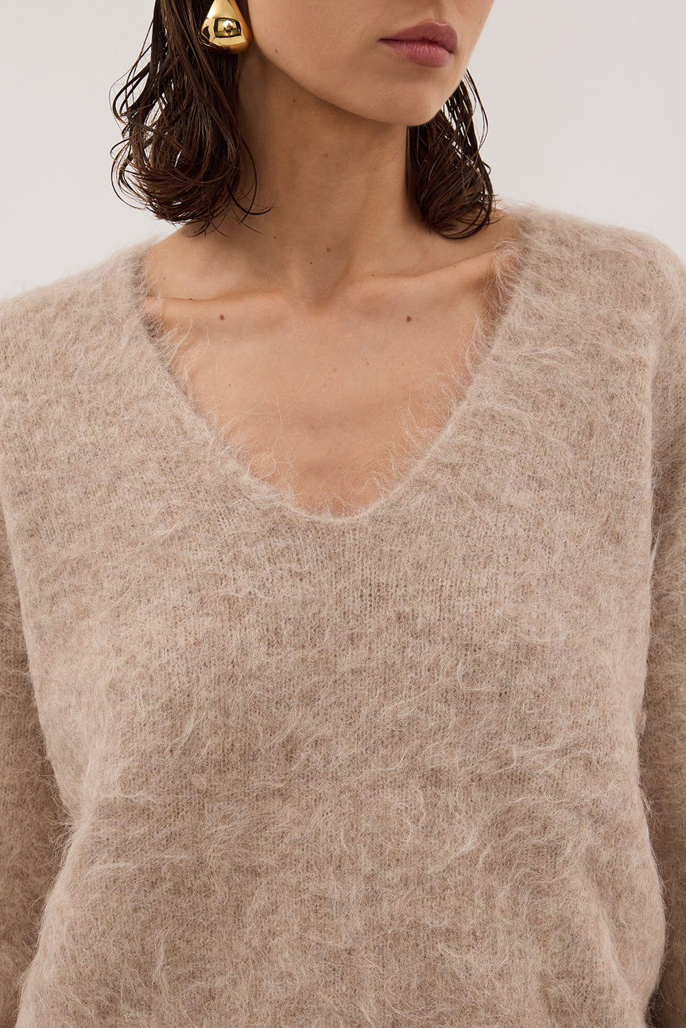 SALMA OAT V NECK JUMPER