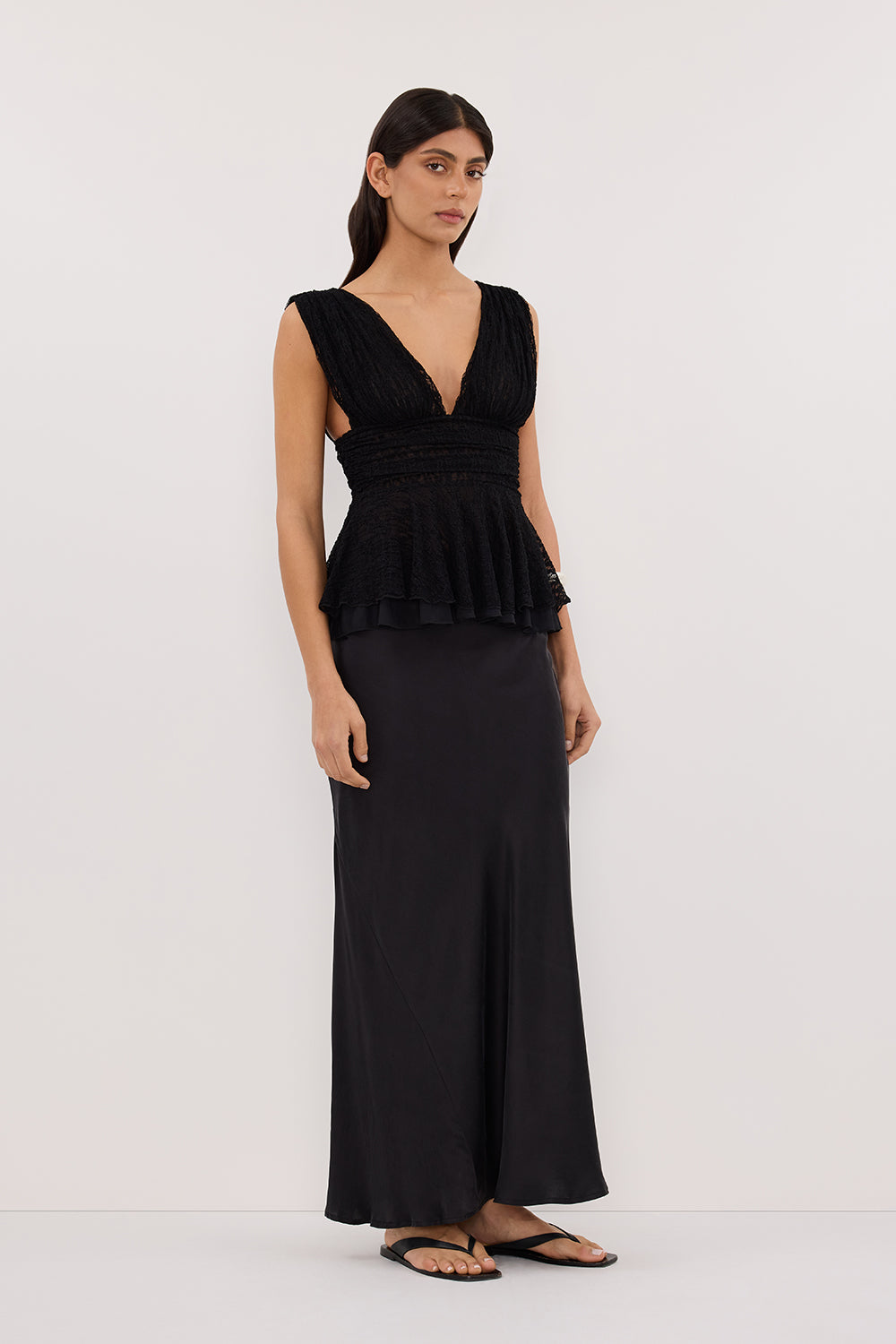 LIZZIE BLACK LACE PEPLUM TOP DISSH LIZZIE BLACK LACE PEPLUM TOP DISSH