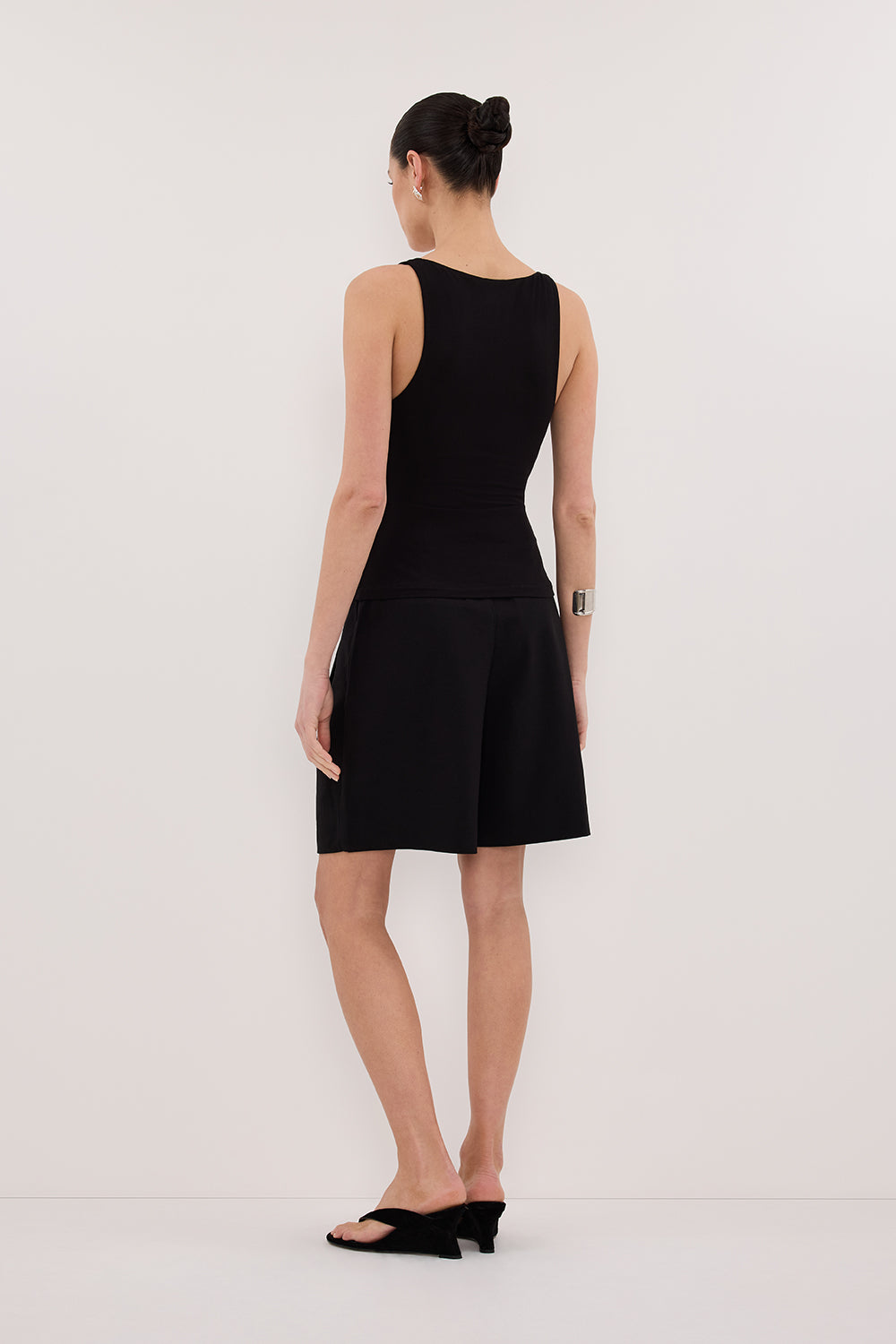 REBECCA BLACK LACE TRIM KNIT TANK – DISSH