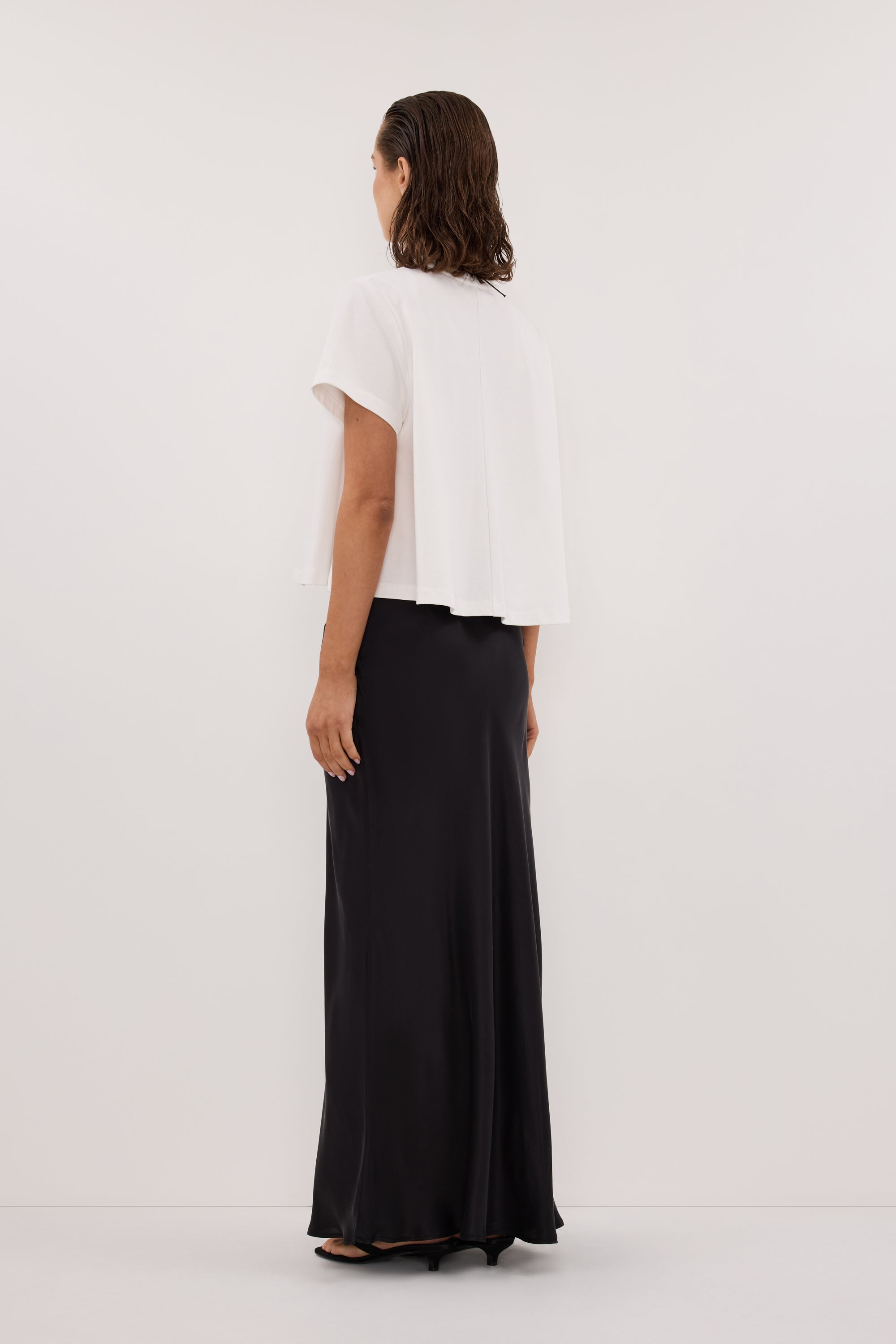 TATUM WHITE SHORT SLEEVE COTTON TEE