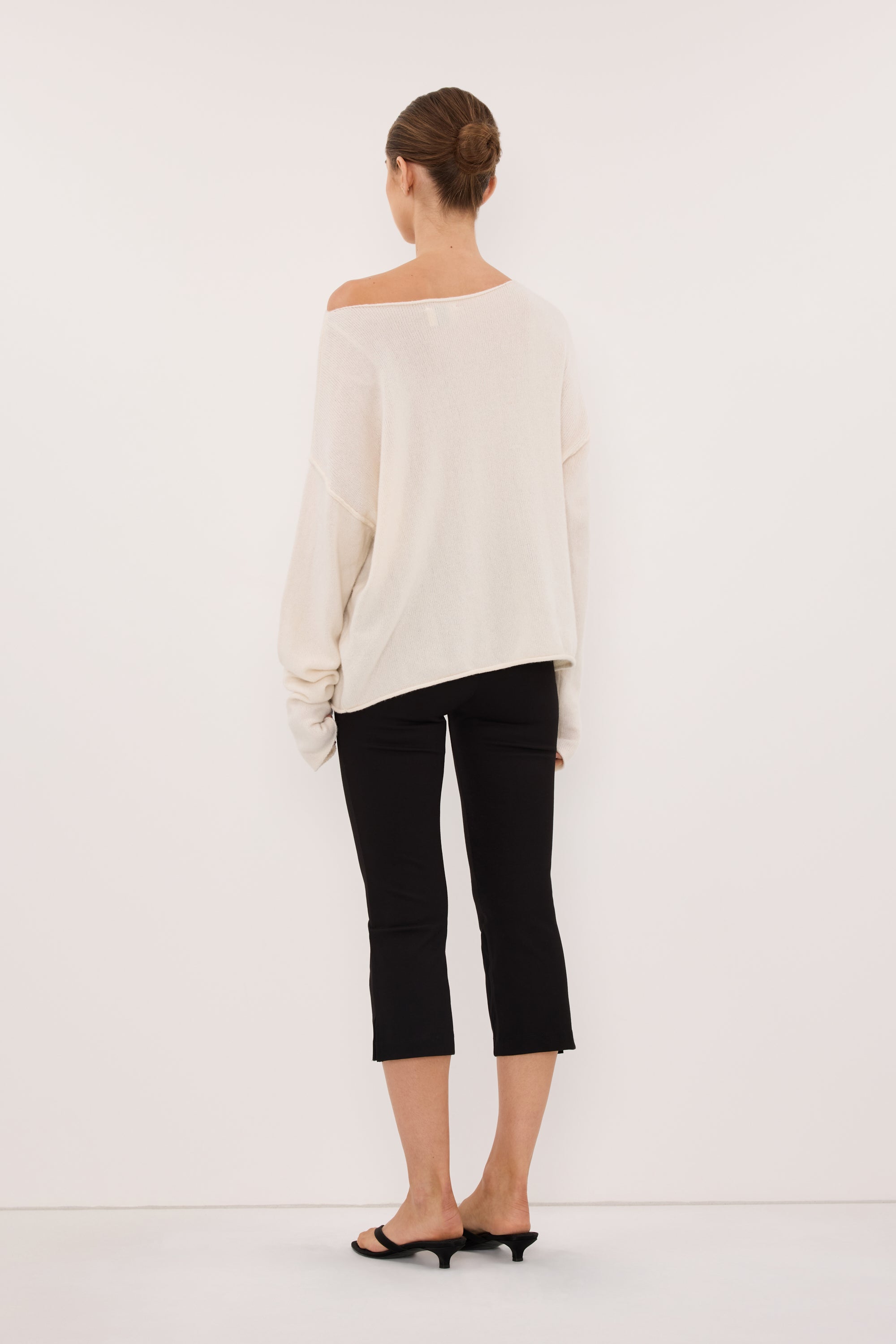TESS IVORY BOATNECK KNIT JUMPER