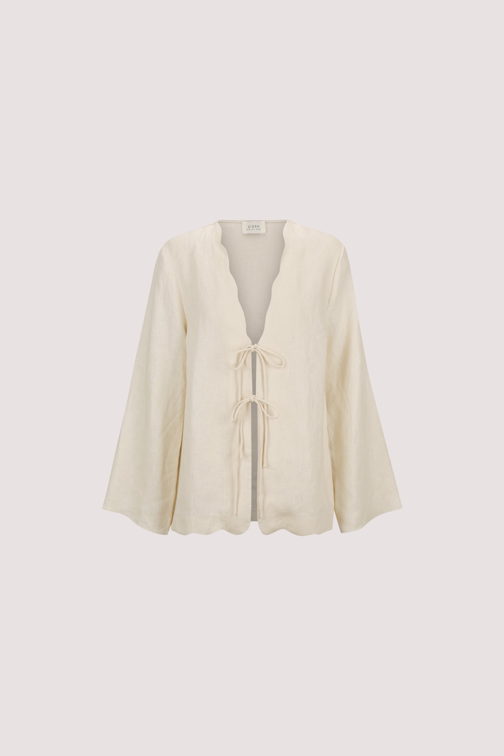 LELA SANDSTONE LONG SLEEVE LINEN TOP