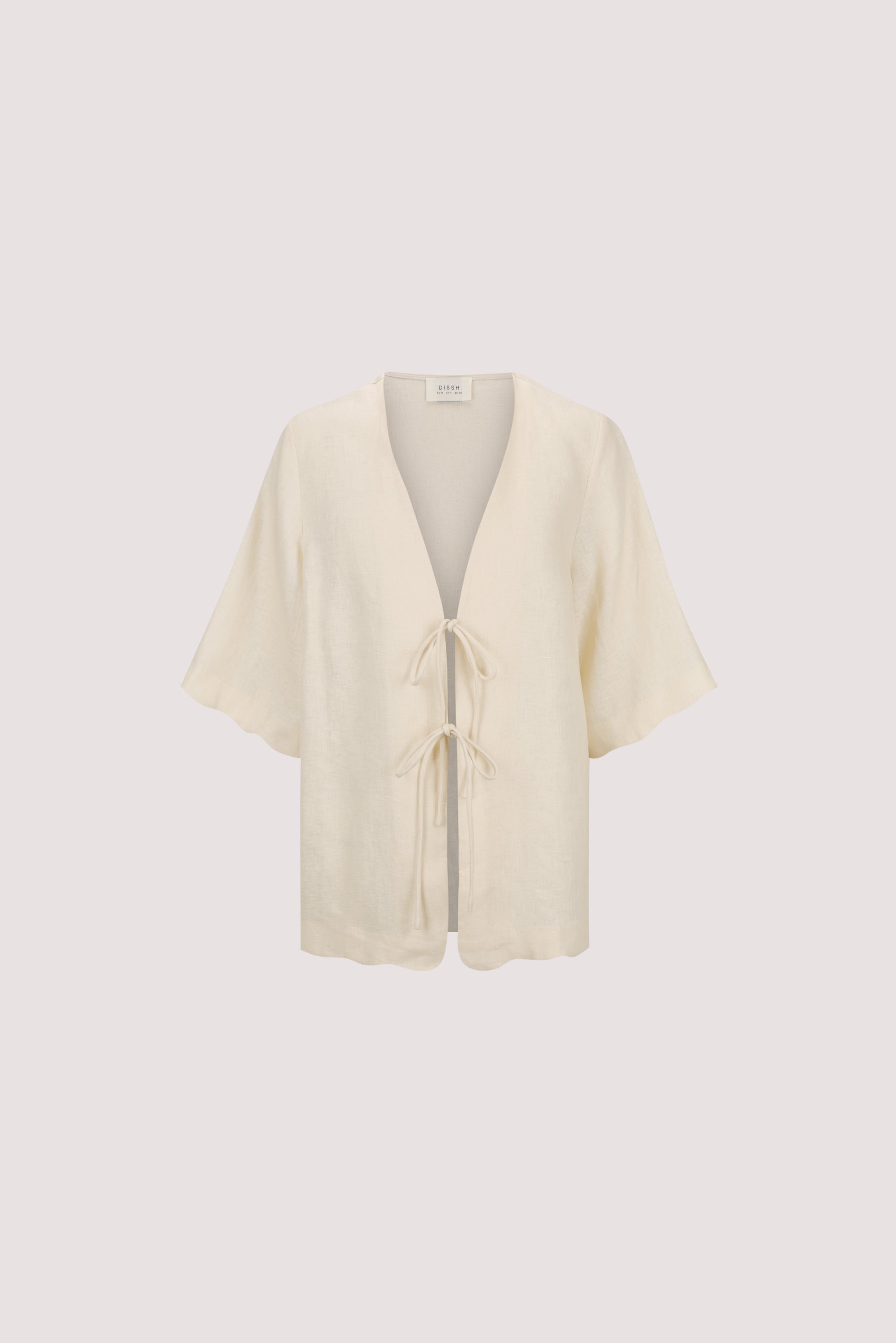 LELA SANDSTONE SHORT SLEEVE LINEN SHIRT